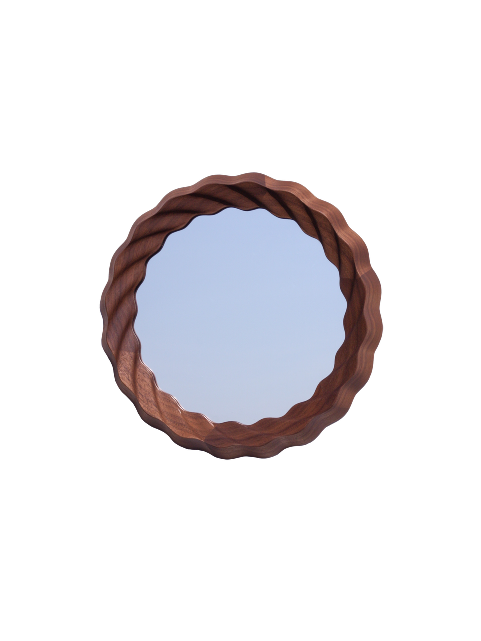 Kruller Porthole Mirror - Walnut