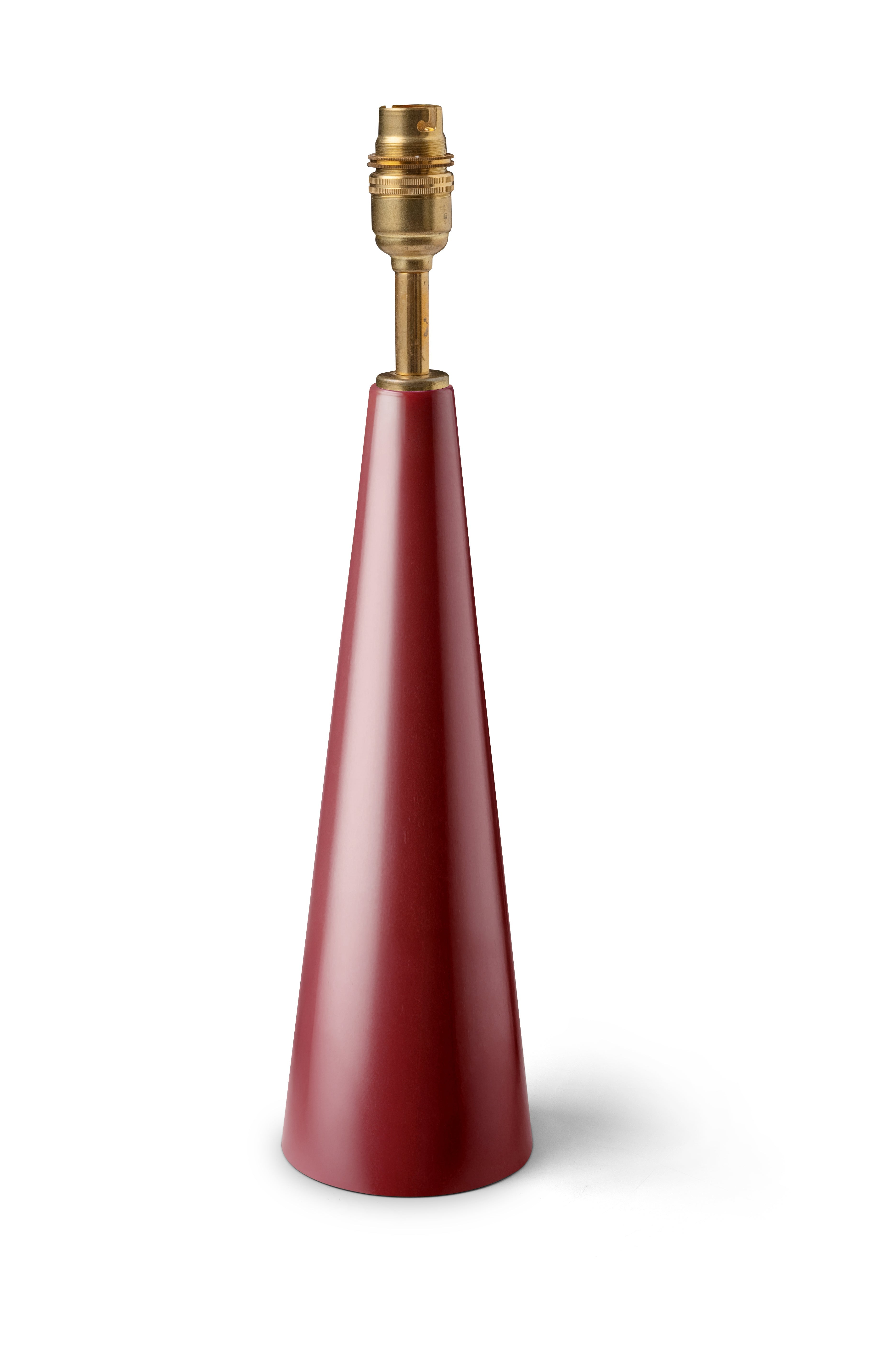 Strobe Conical Oak Lamp Base | Red