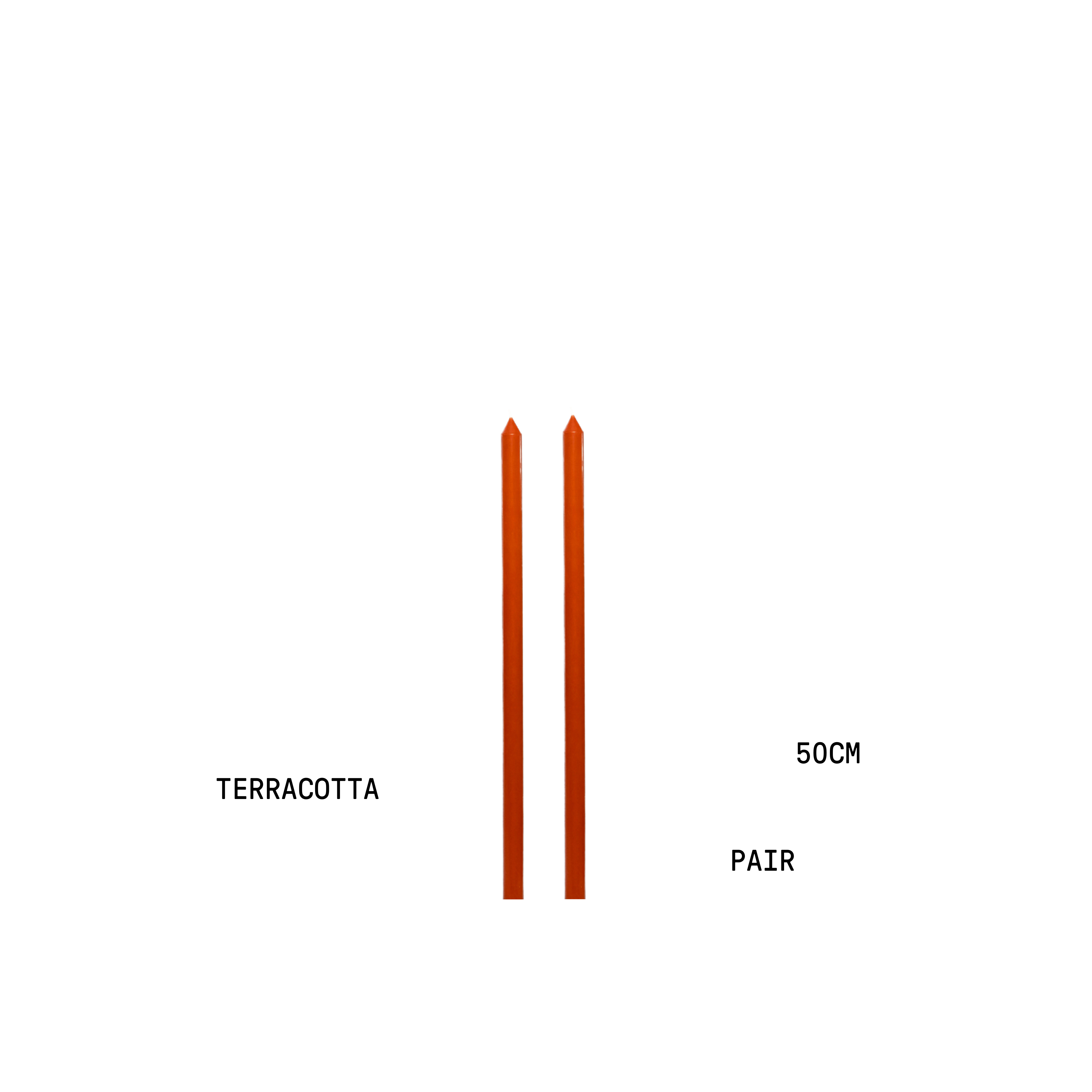 Terracotta Tapered Candle Pair
