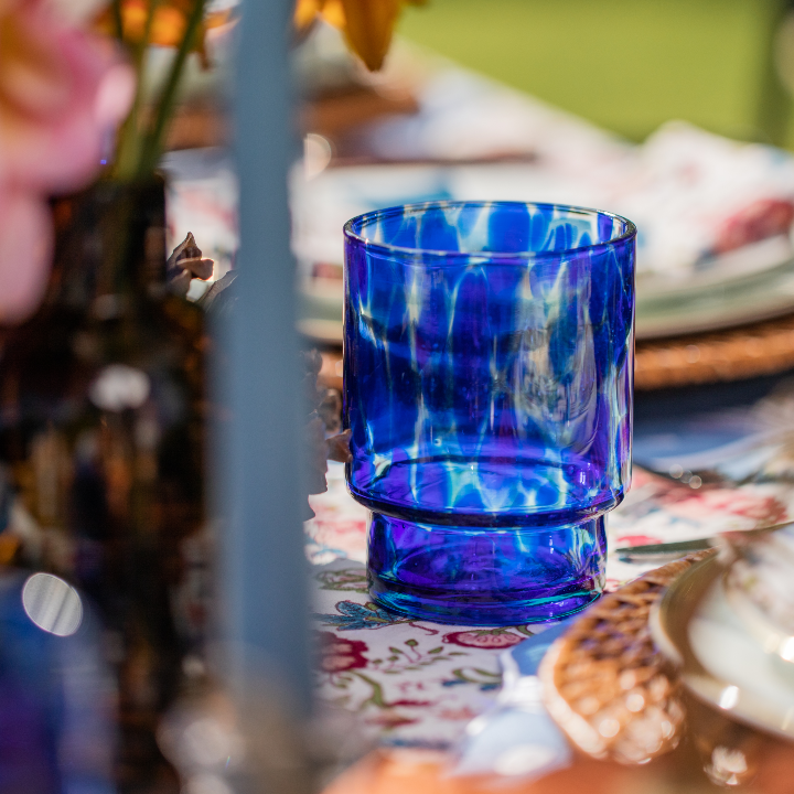 Blue Tortoise Glasses (Set of Two)