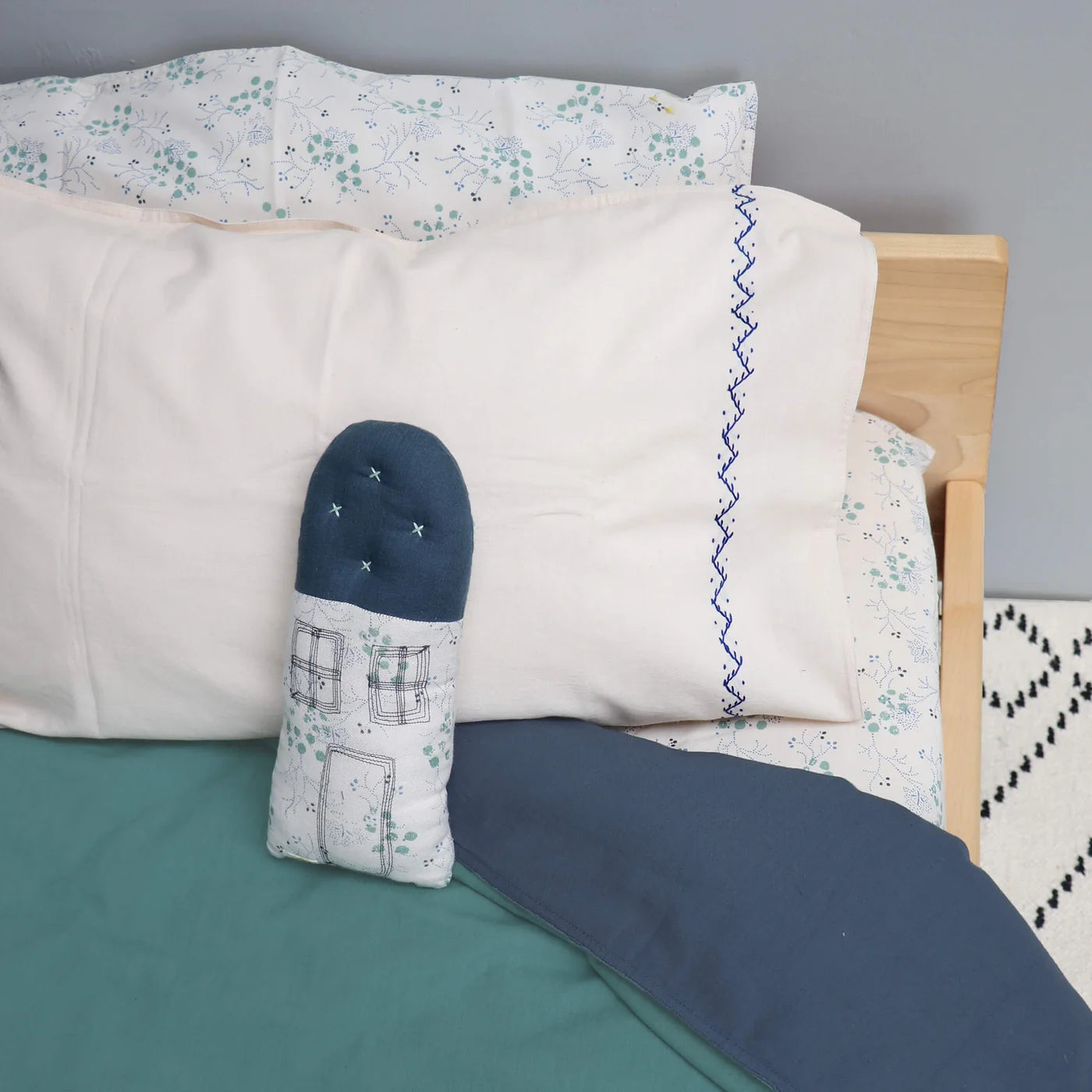 Petit House Cushion | Minako Cornflower | Sample Sale