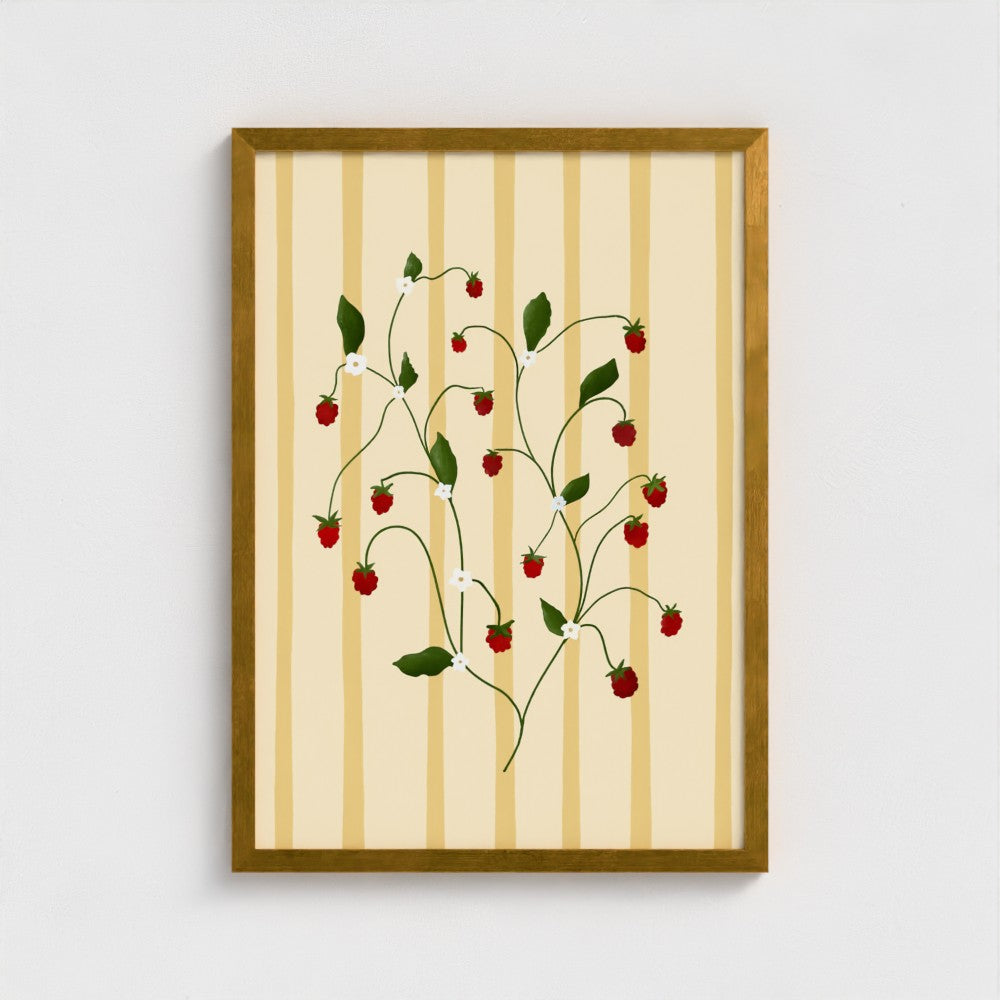 Raspberry Vine Art Print