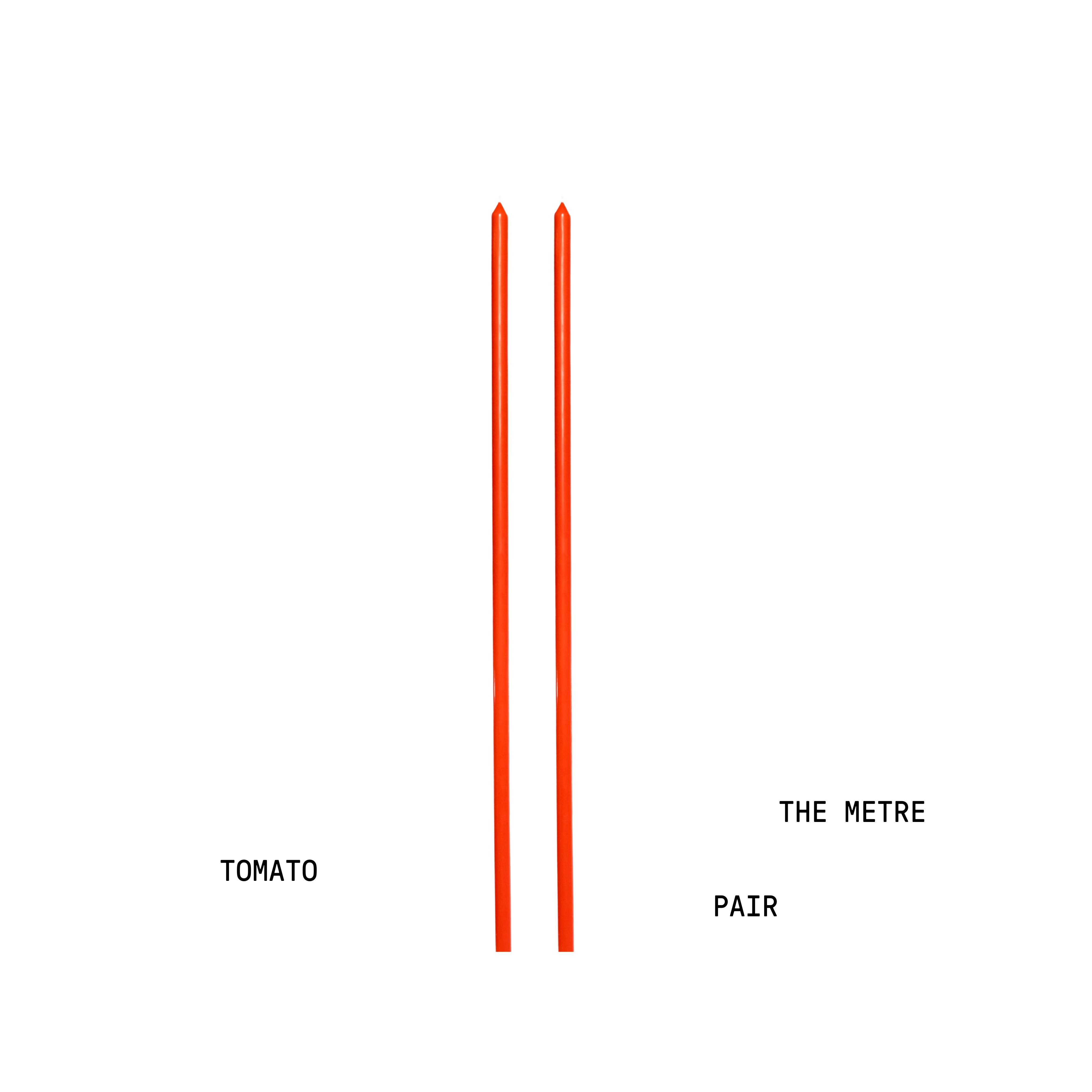 Tomato Tapered Candle Pair