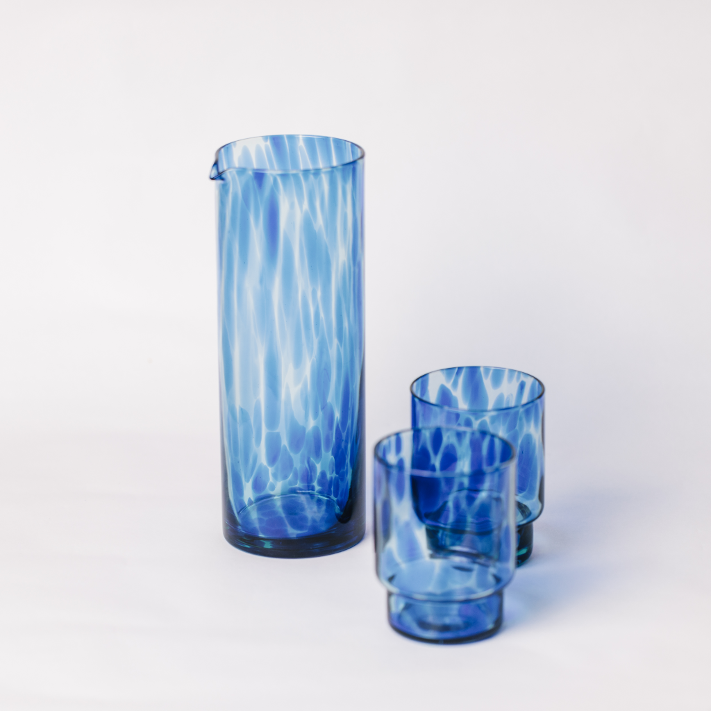 Blue Tortoise Glasses (Set of Two)