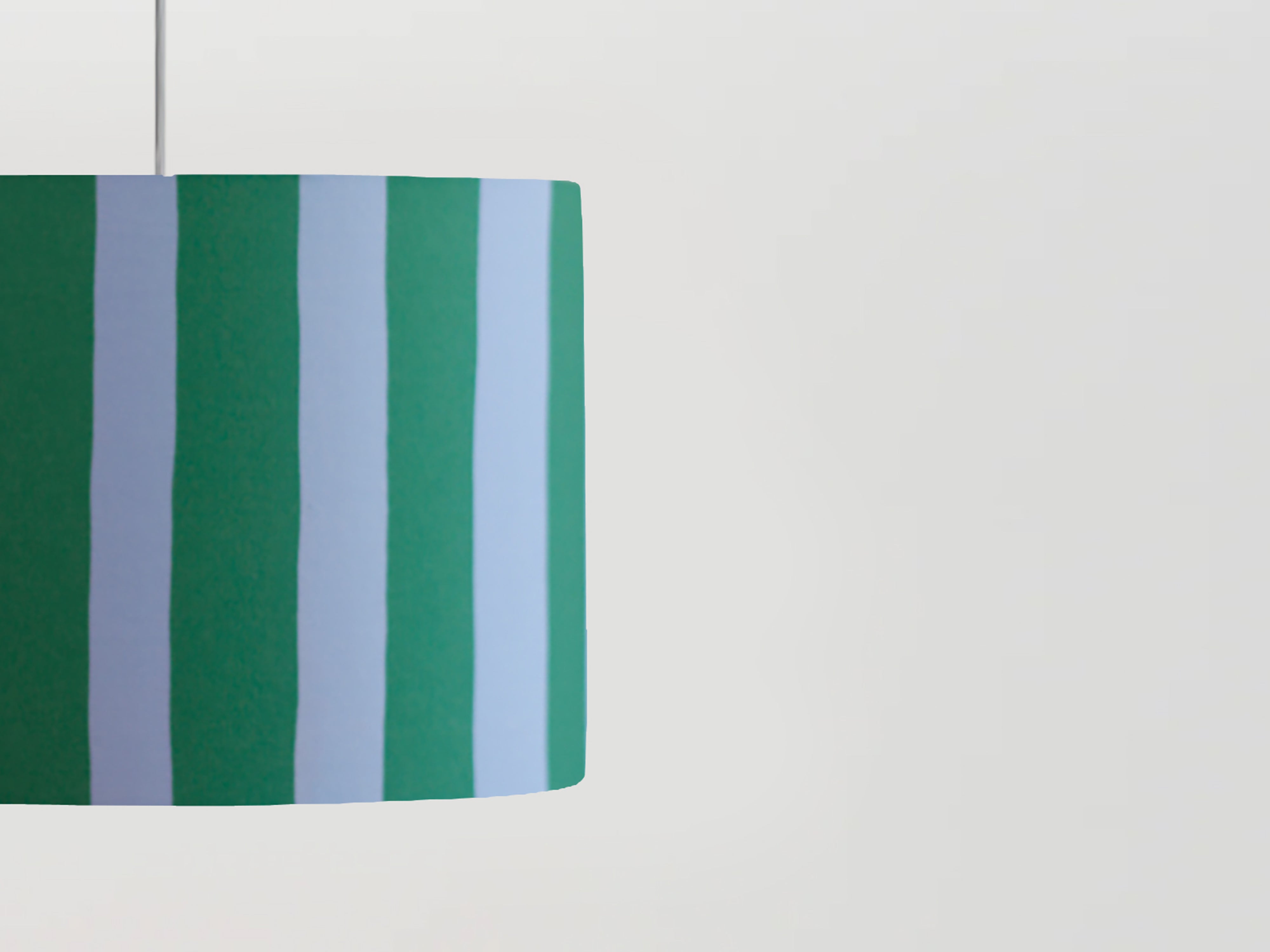 Blue & green stripe printed shade