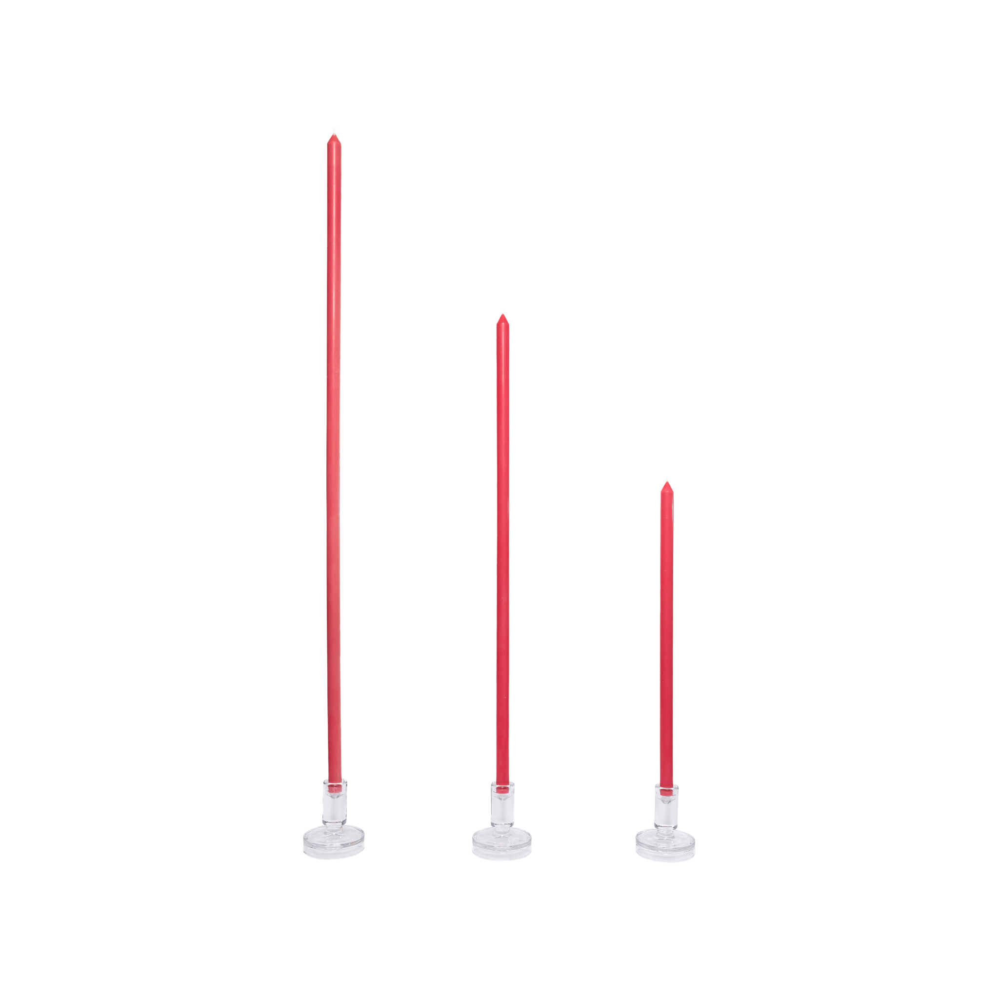 Rhubarb Tapered Candle Pair
