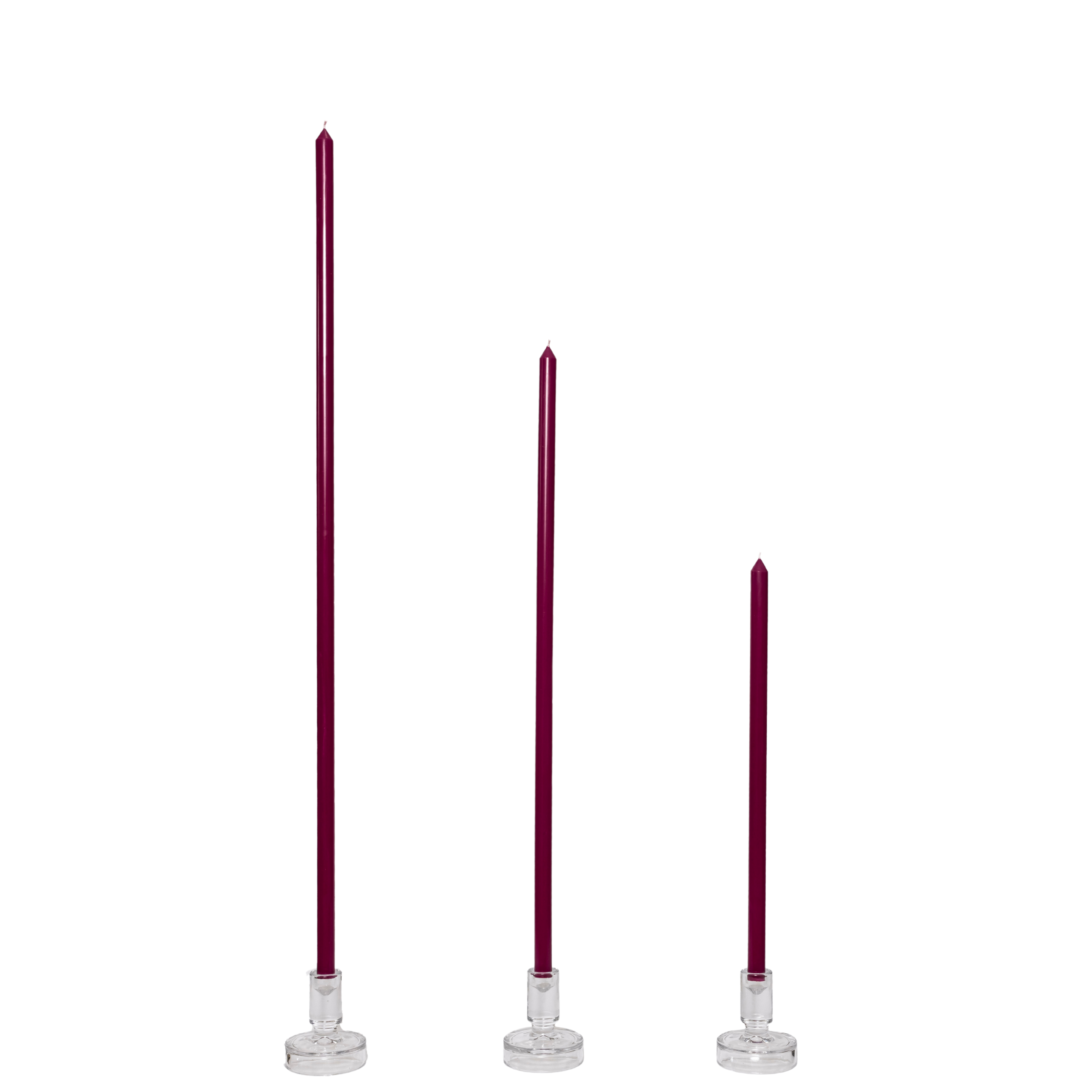 Mulberry Tapered Candle Pair