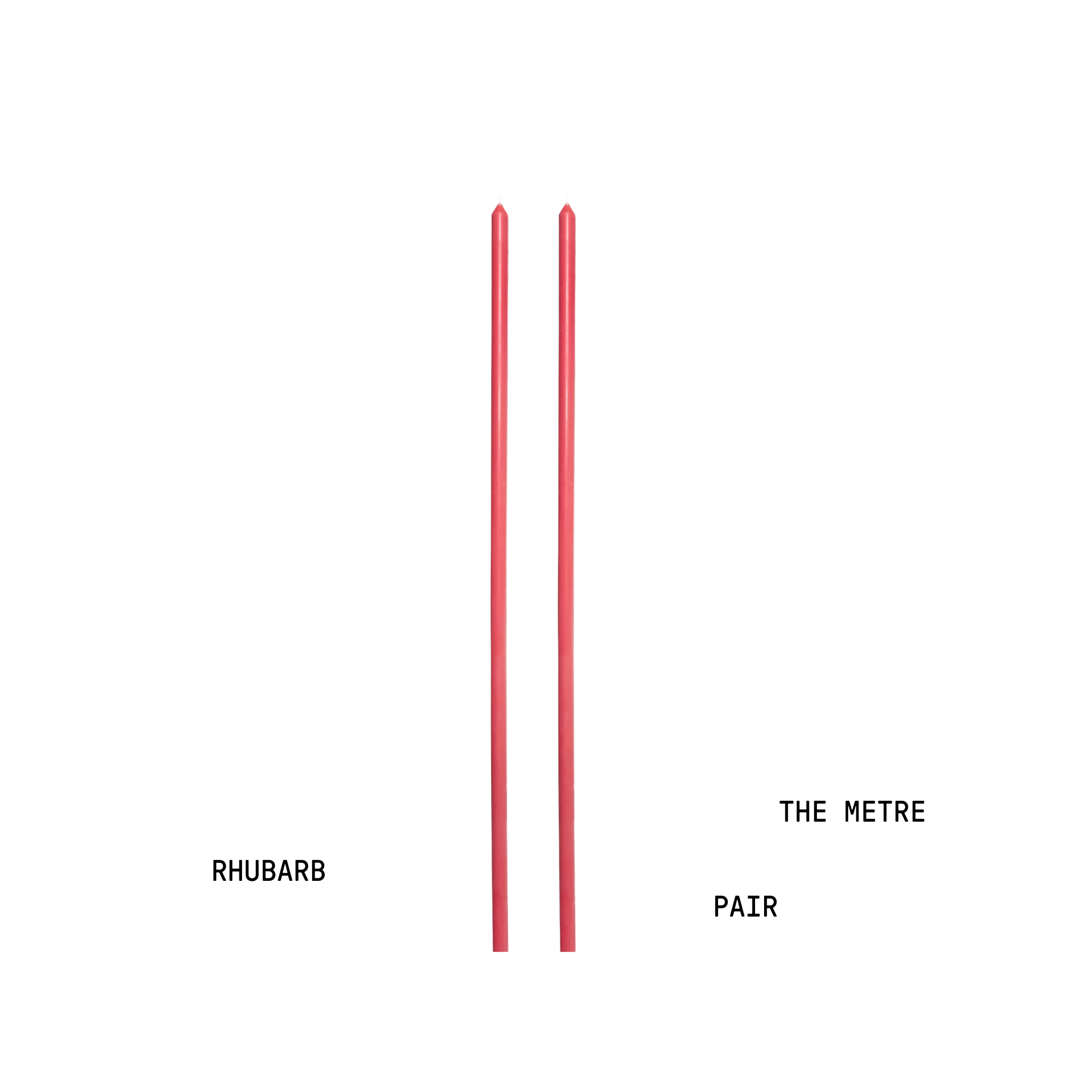 Rhubarb Tapered Candle Pair