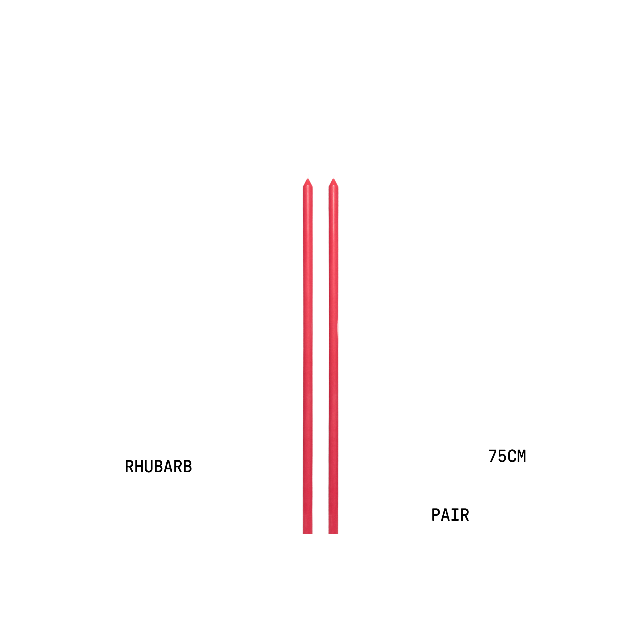 Rhubarb Tapered Candle Pair