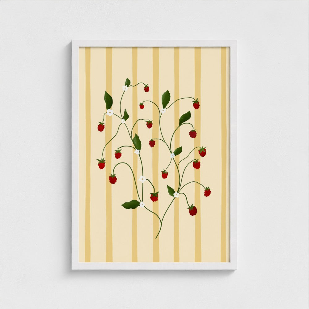 Raspberry Vine Art Print
