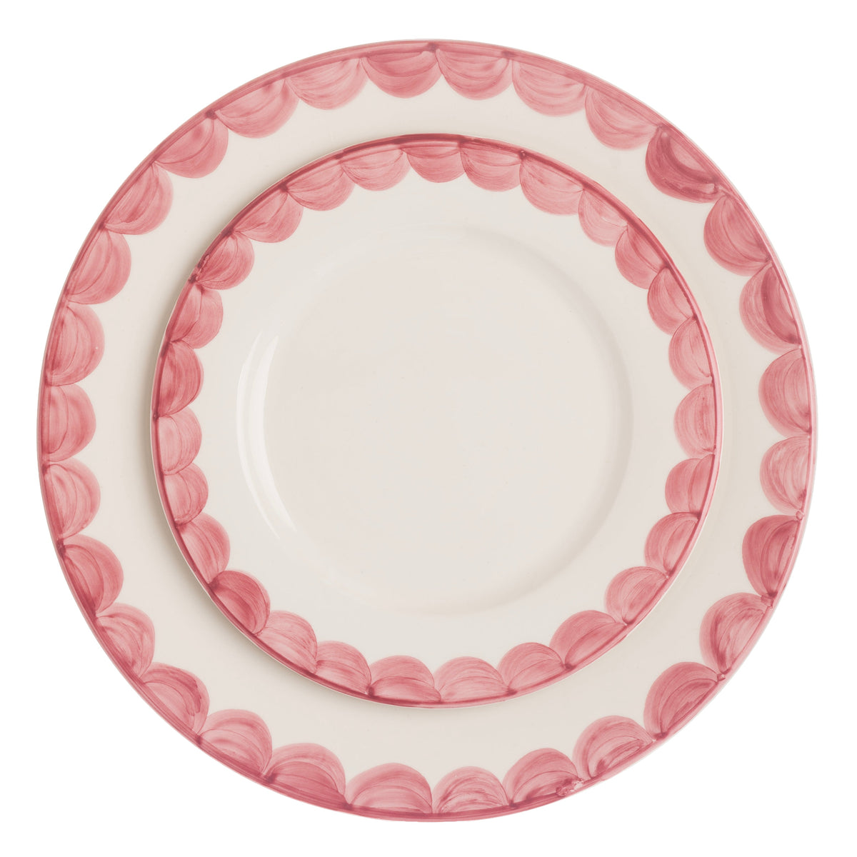 Pink Scallop Dinner Plate | Singles & Set of 4