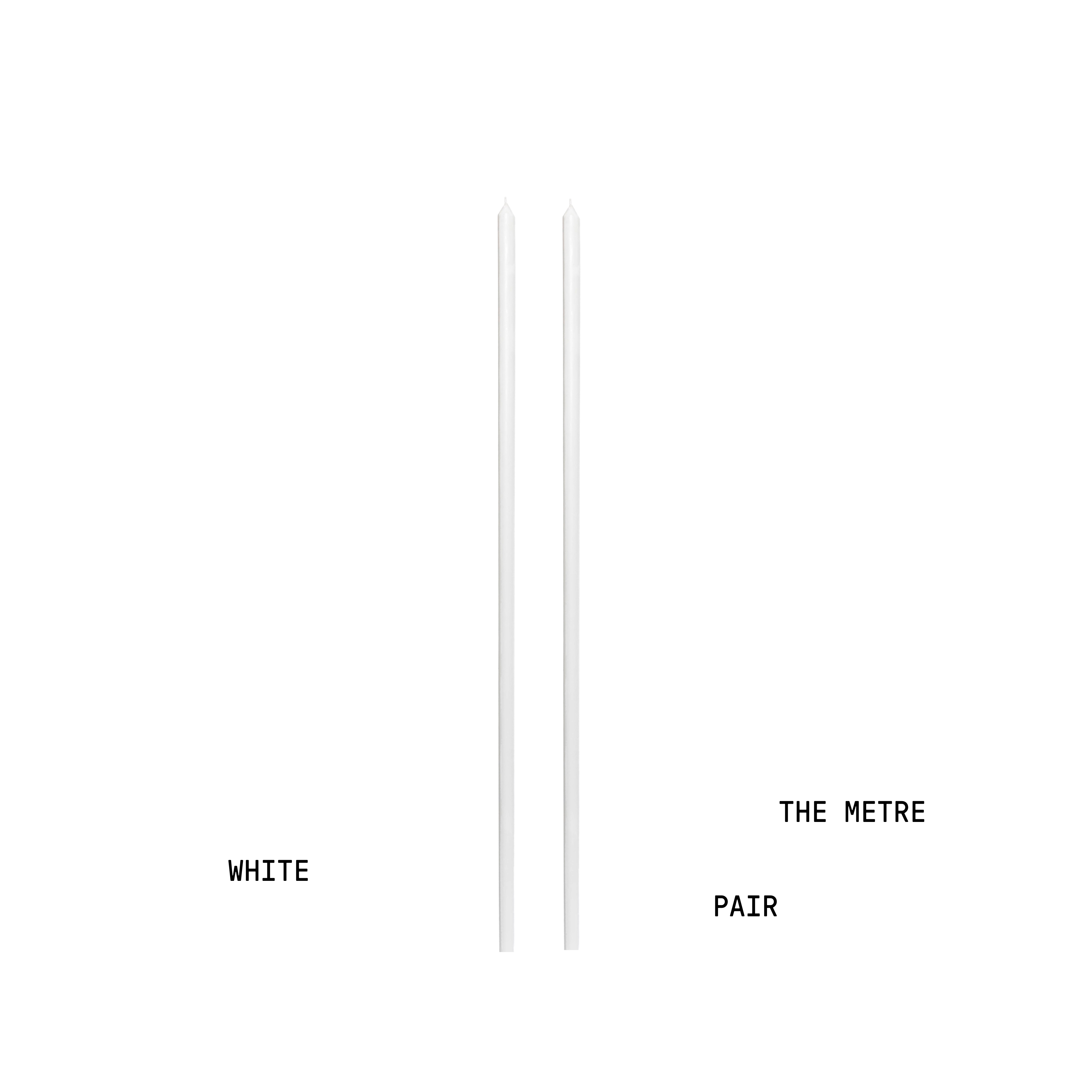 White Tapered Candle Pair
