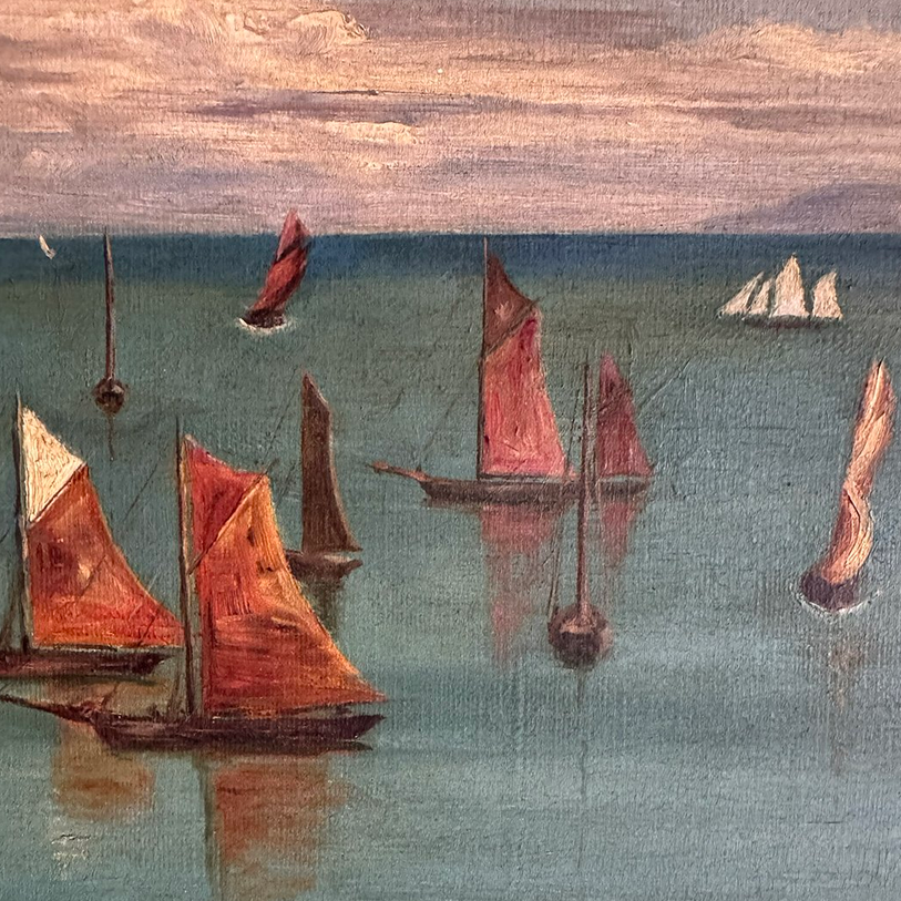 Sailboats Oil Painting