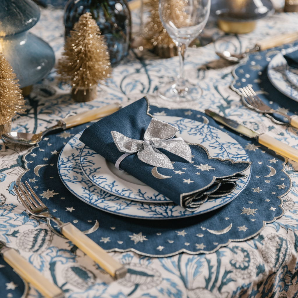 Lapis Blue Tablecloth