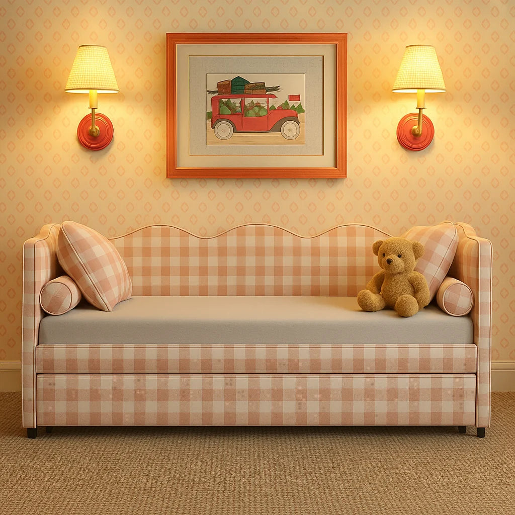 Lochlan Wavy Bed in Pink