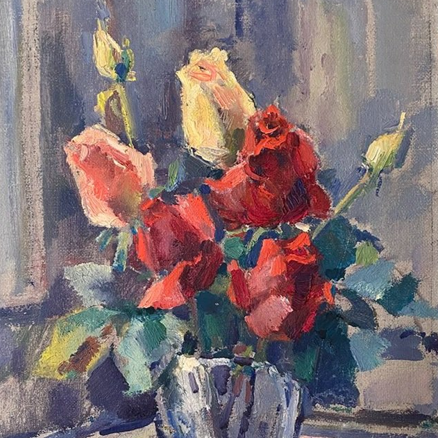 Roses 1939 Oil Painting