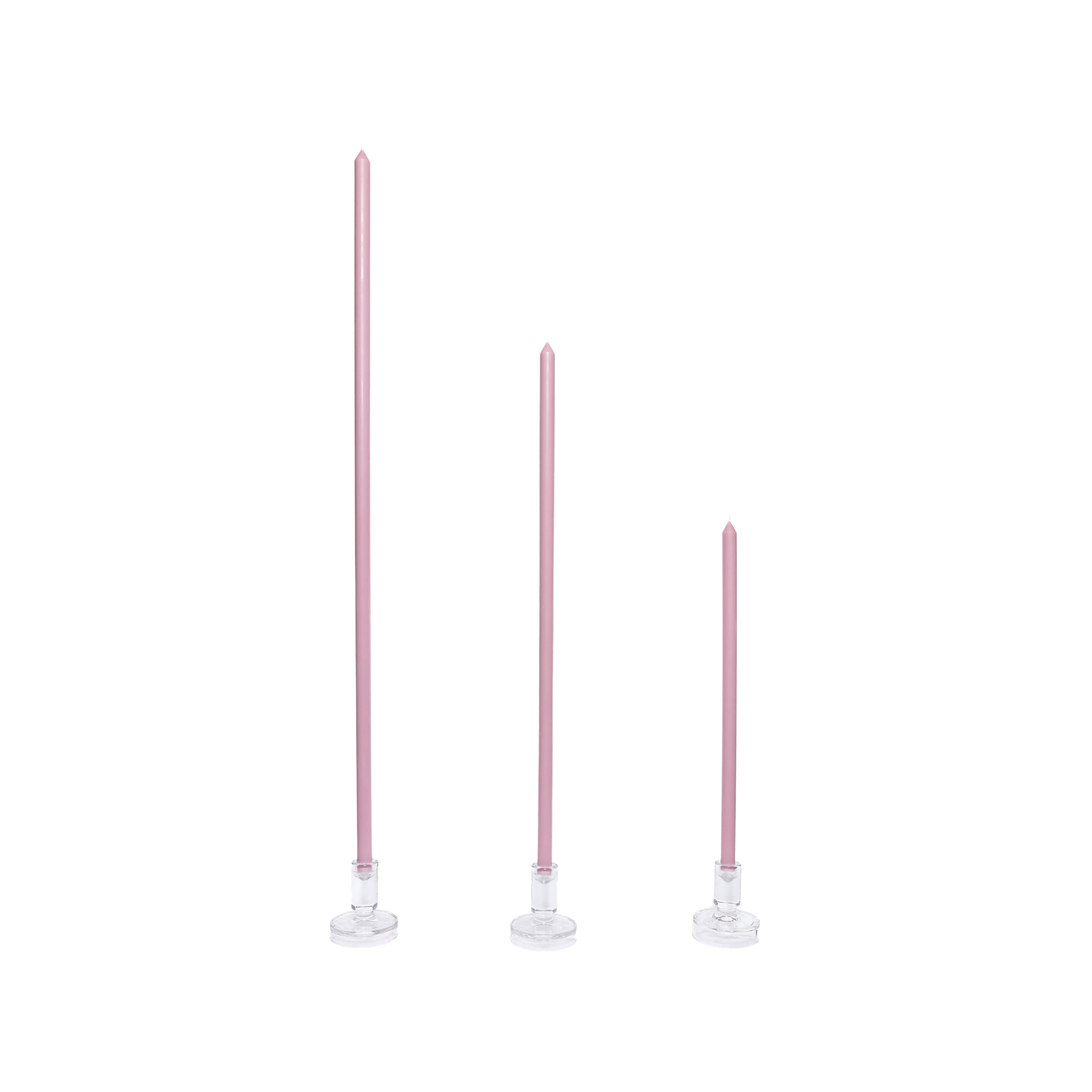 Dusty Lilac Tapered Candle Pair