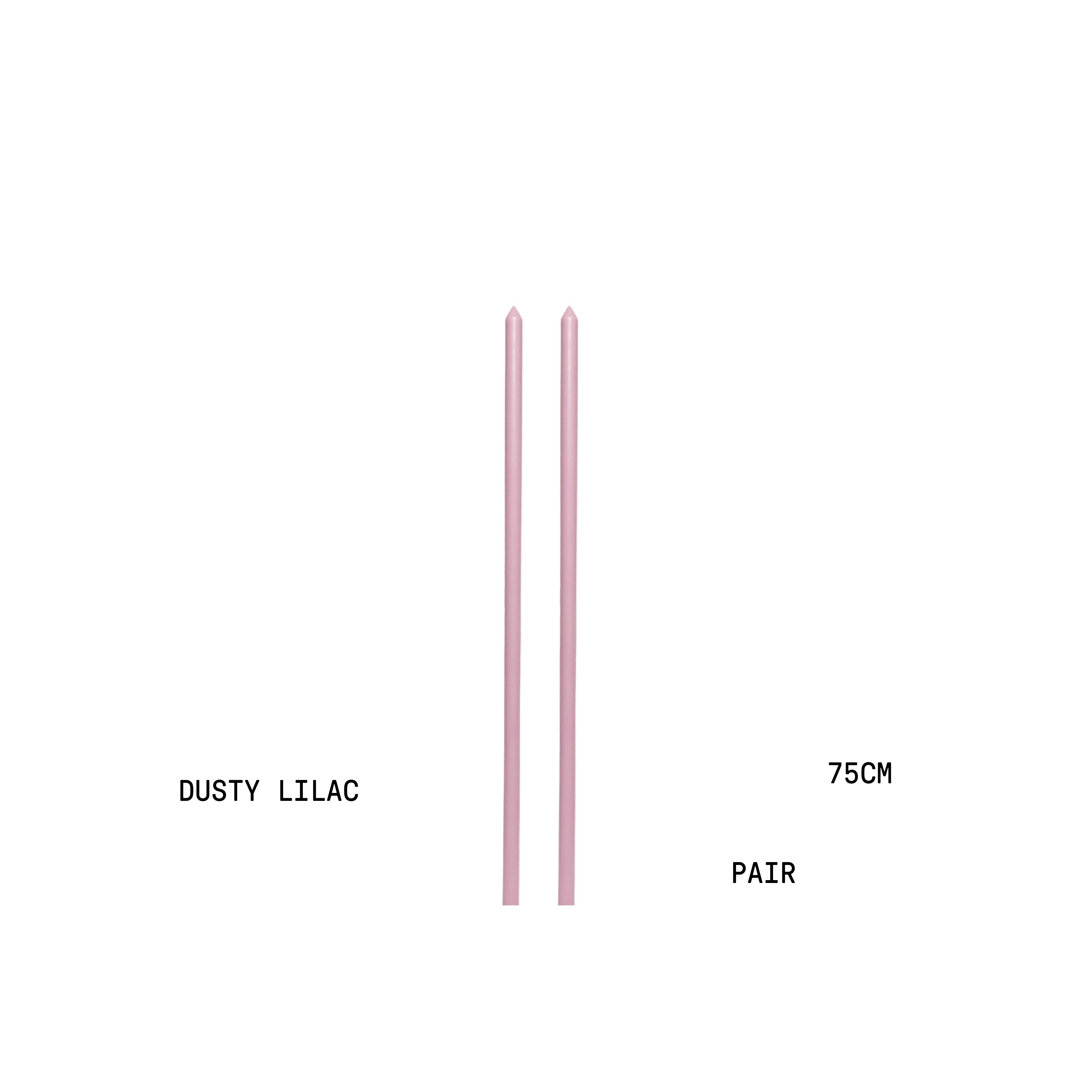 Dusty Lilac Tapered Candle Pair