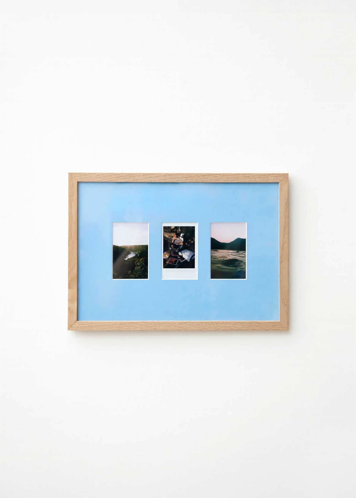 Sky Blue A4 Instax Mini x 3 Picture Mount