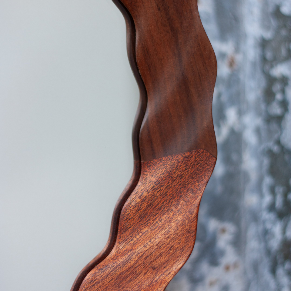 Kruller Extra Mirror | Sapele & Walnut