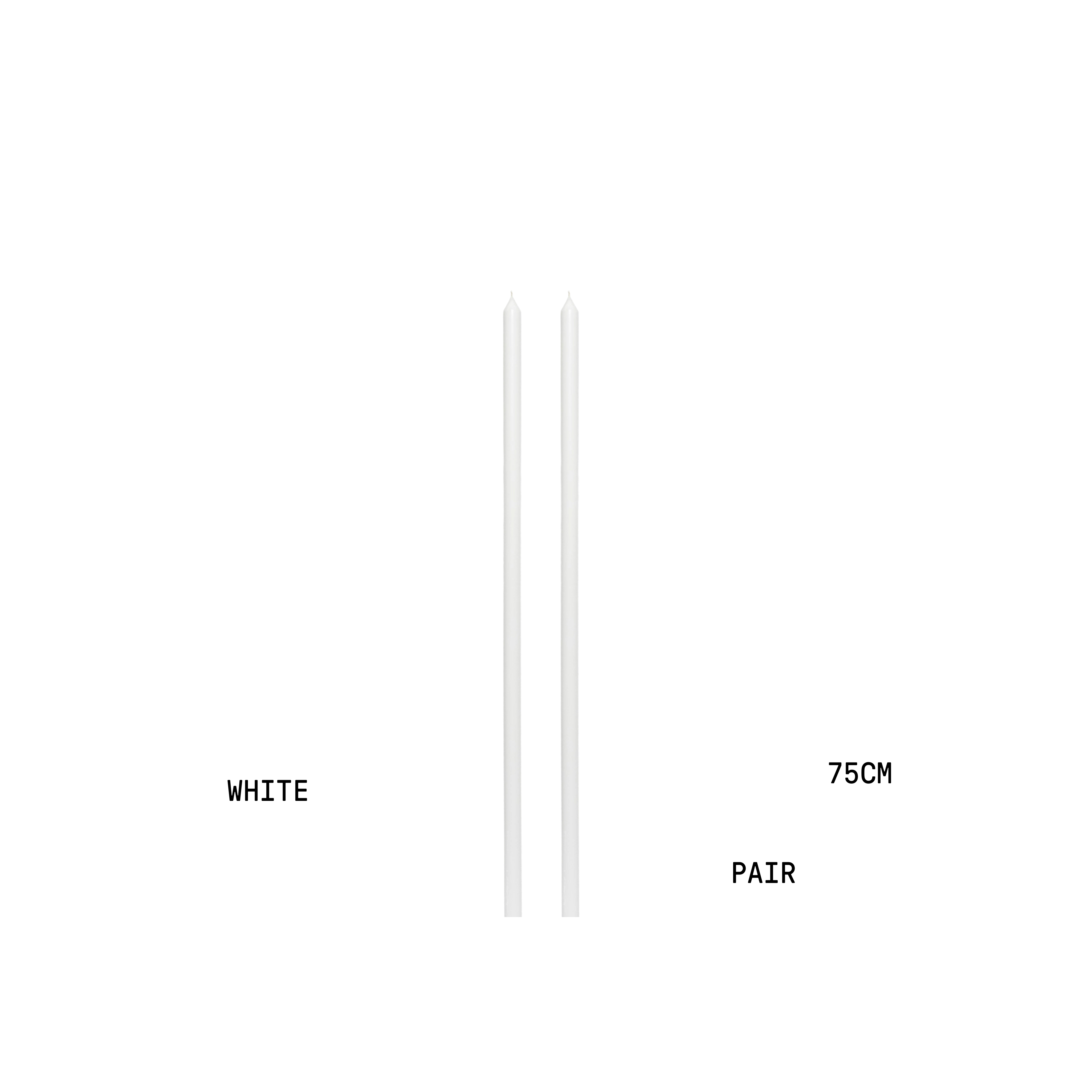 White Tapered Candle Pair