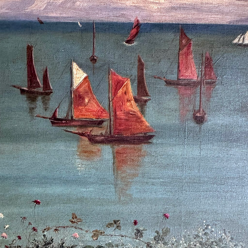 Sailboats Oil Painting