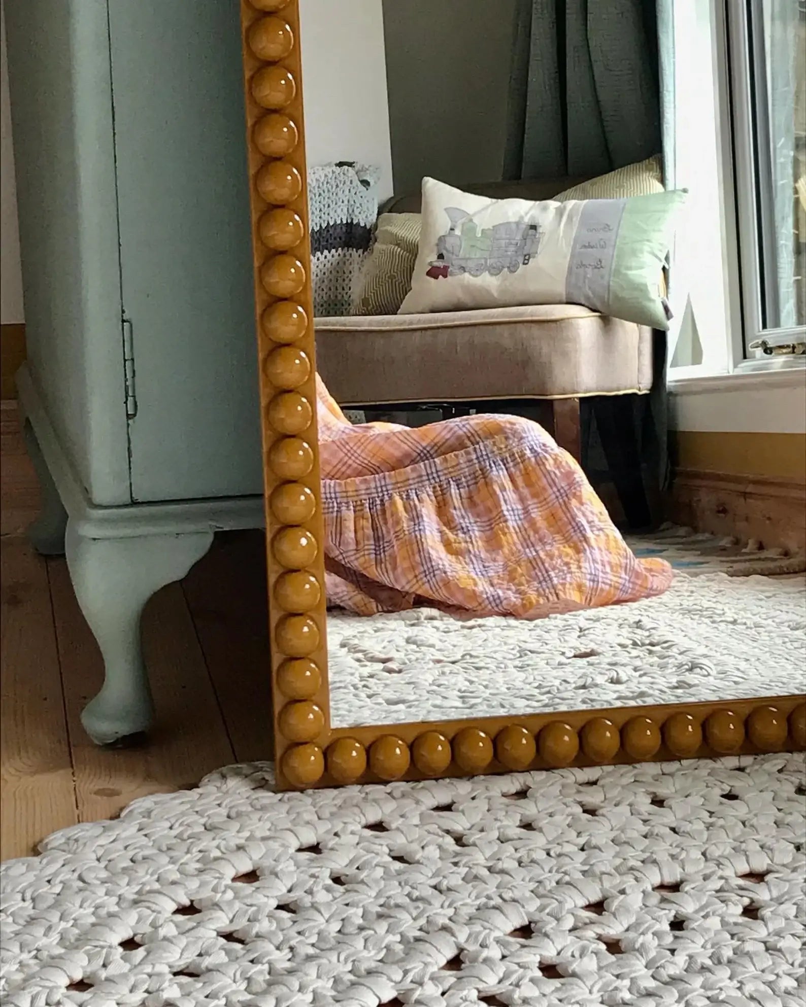 Over-Sized Bobbin Mirror