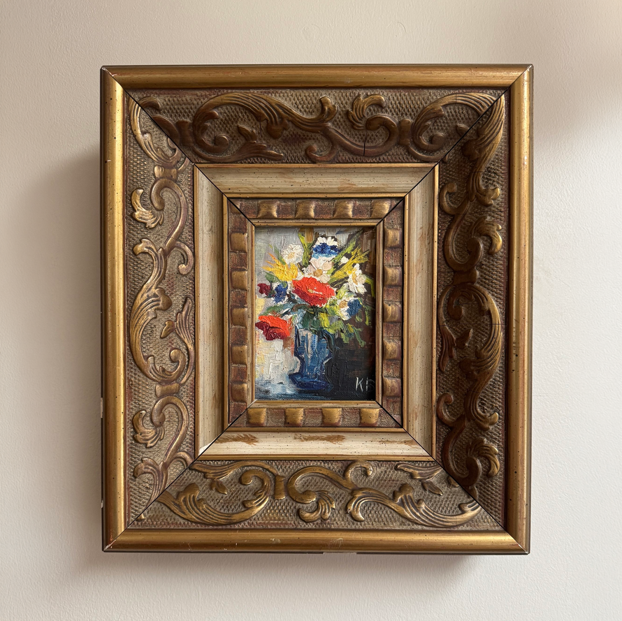 Colourful Flowers Oil Painting