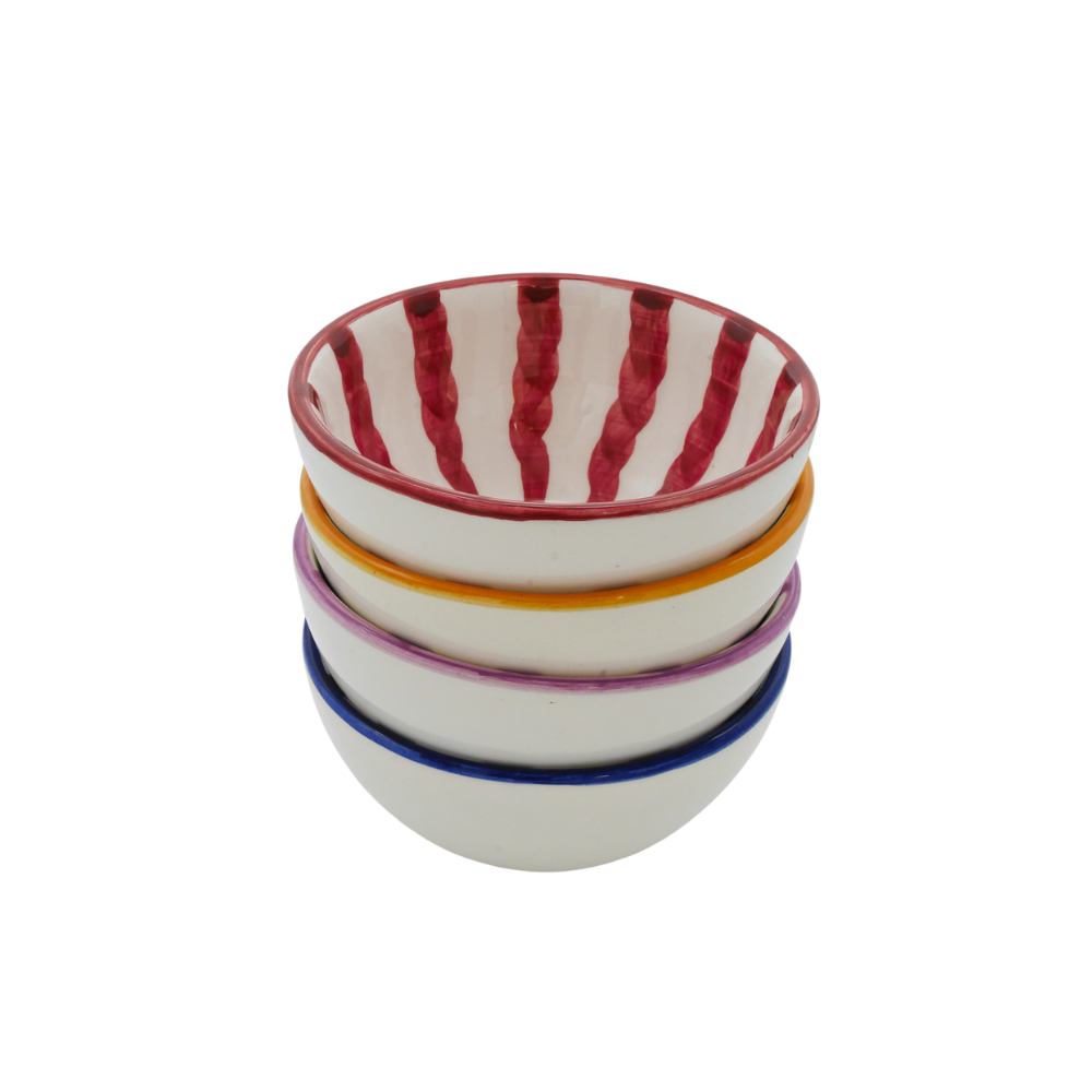 Wave Breakfast Bowls - Set Of 4 - Choose Your Colour