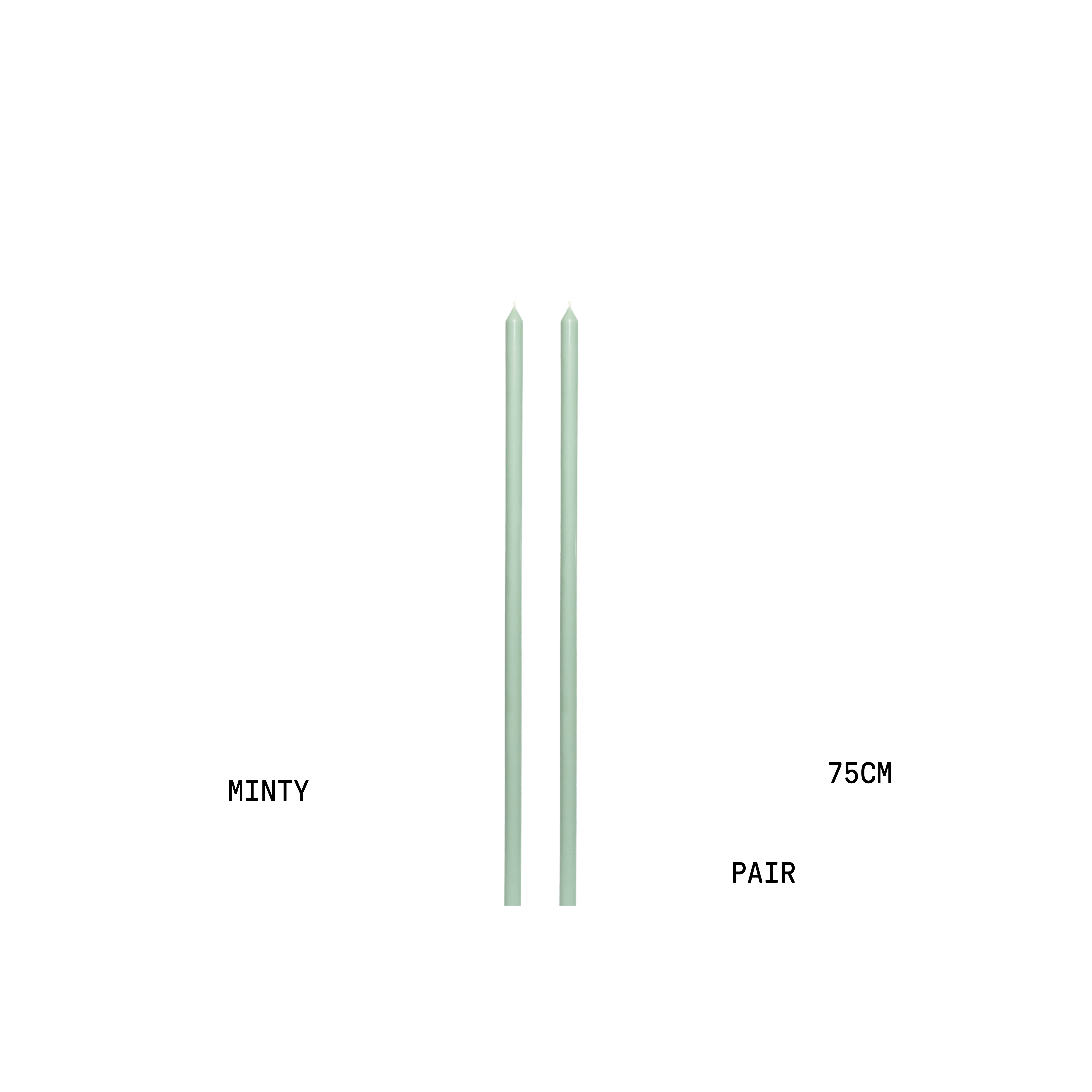 Minty Tapered Candle Pair