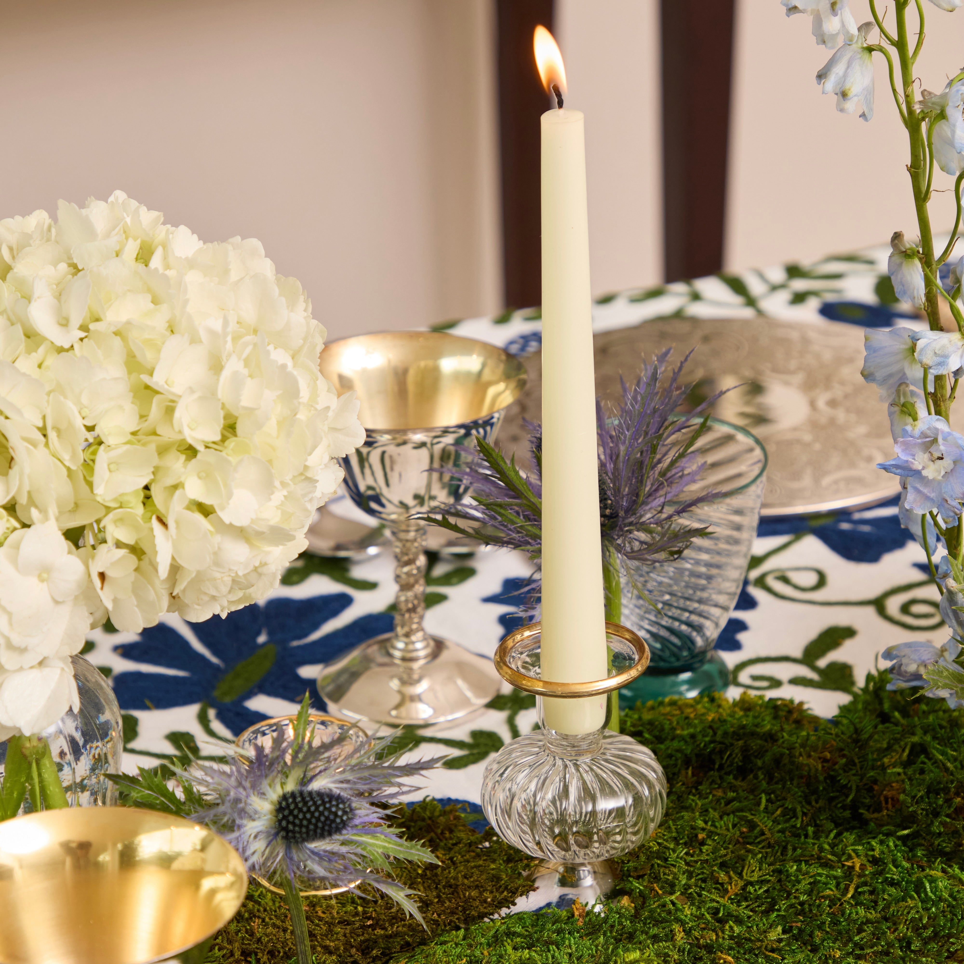 Myla Gold Rimmed Candle Holders (pair)