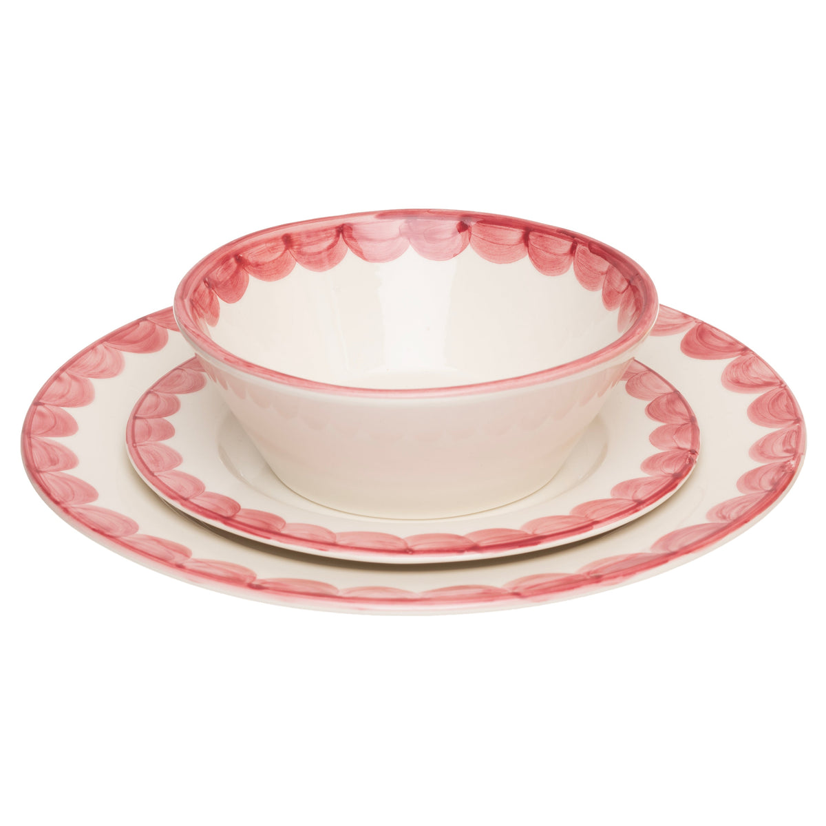 Pink Scallop Dinner Plate | Singles & Set of 4