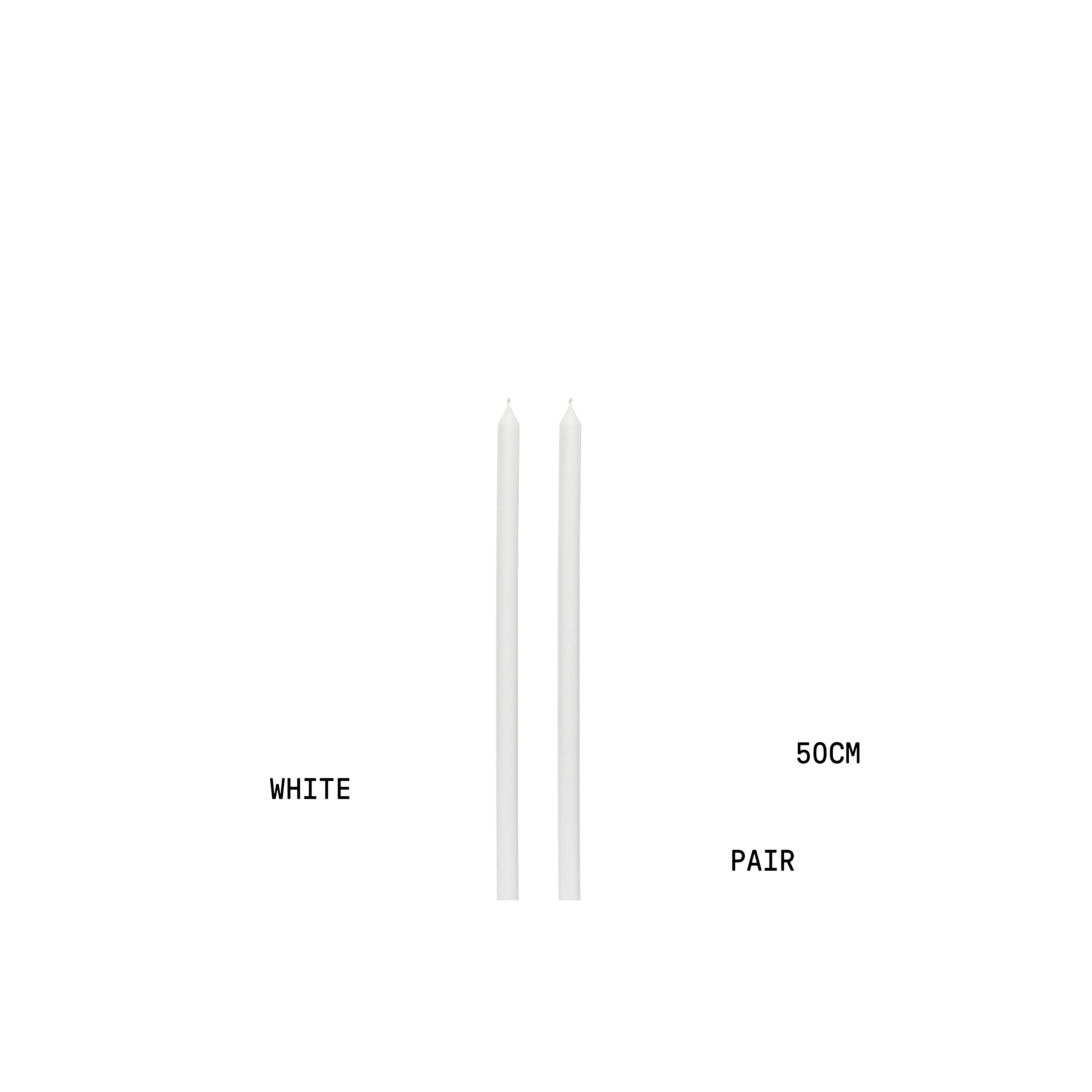 White Tapered Candle Pair