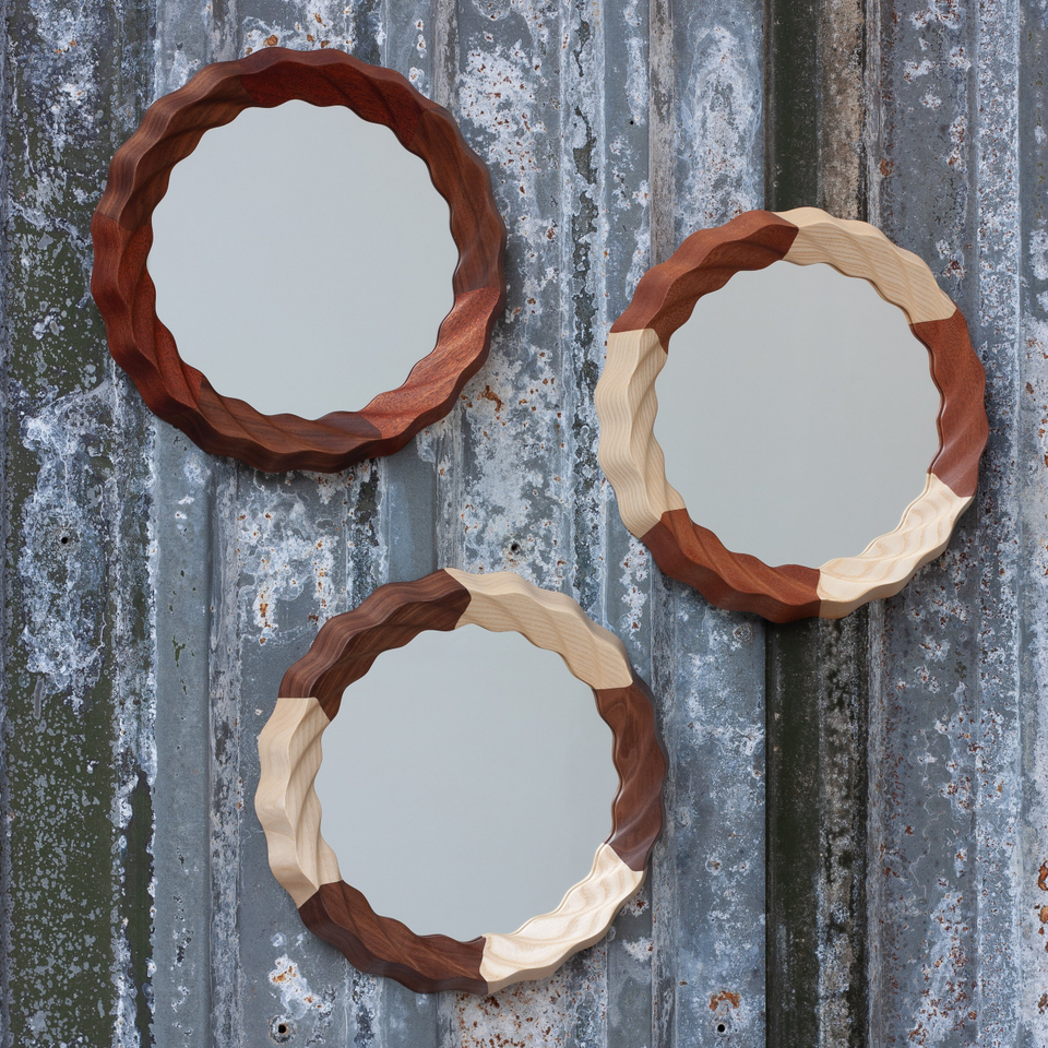 Kruller Extra Mirror | Sapele & Walnut