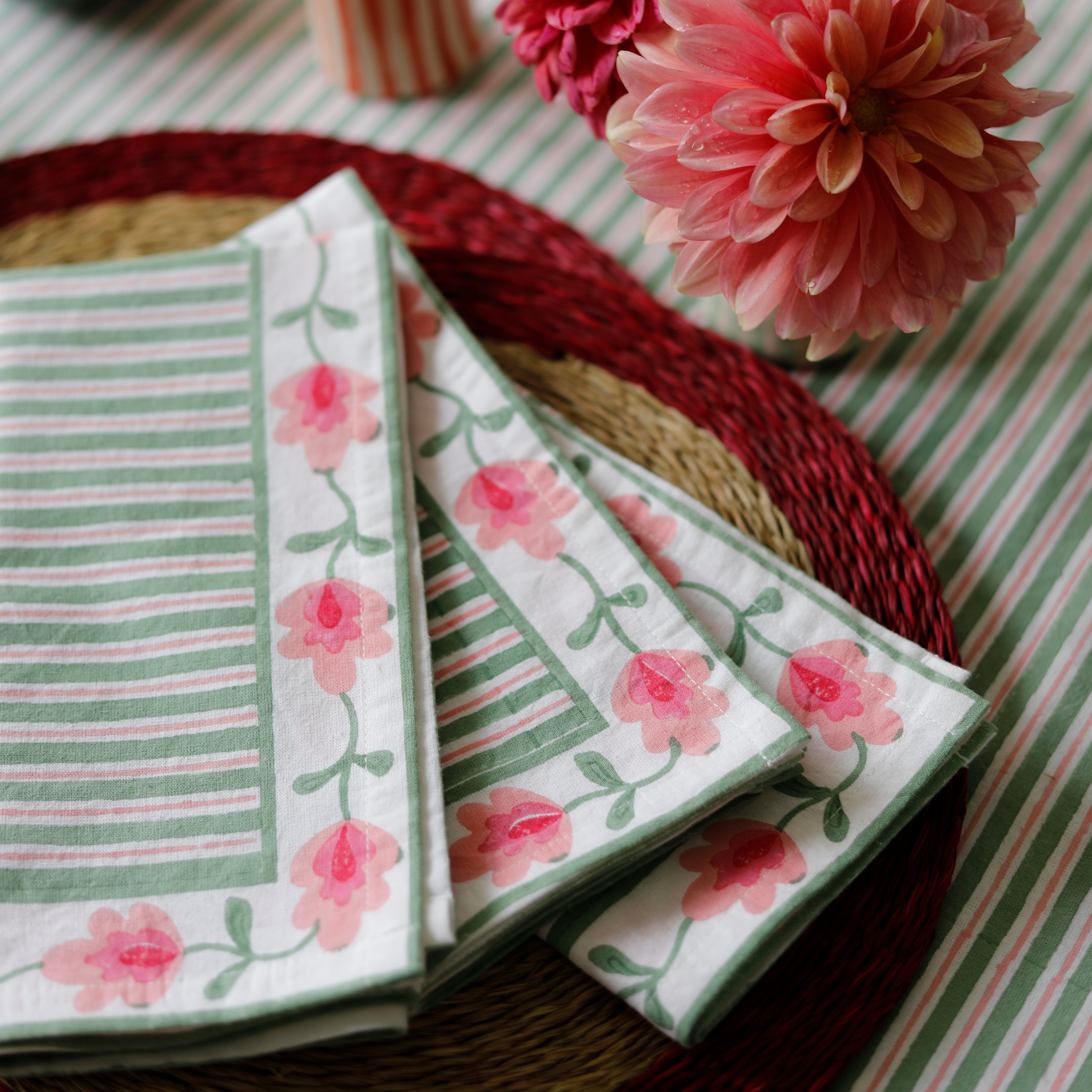 Suzani Stripe Napkins - Set of 4