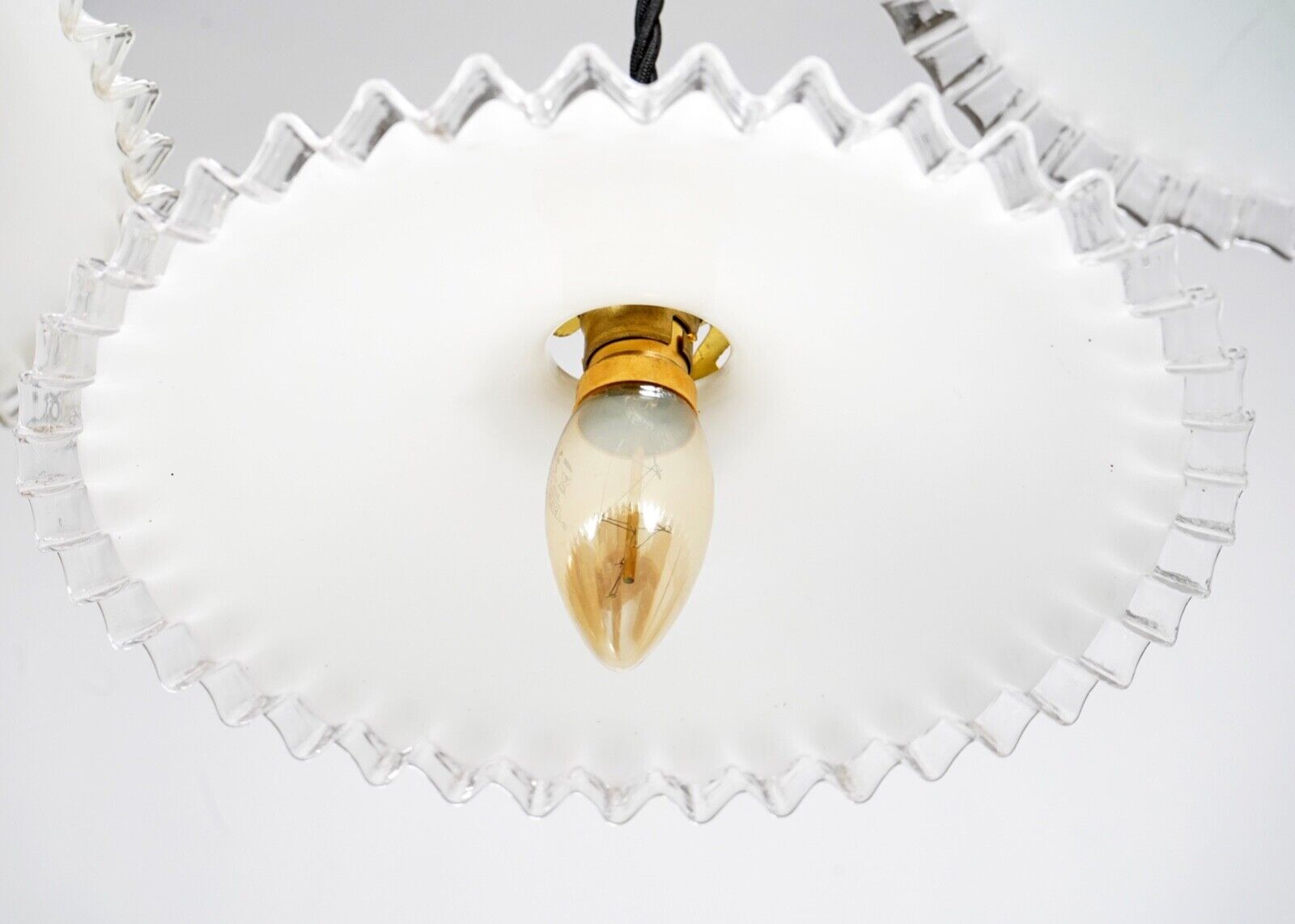 French Milk Glass Pendant Light Shade