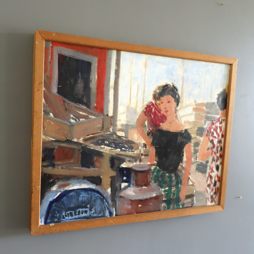 At the Market Oil Painting