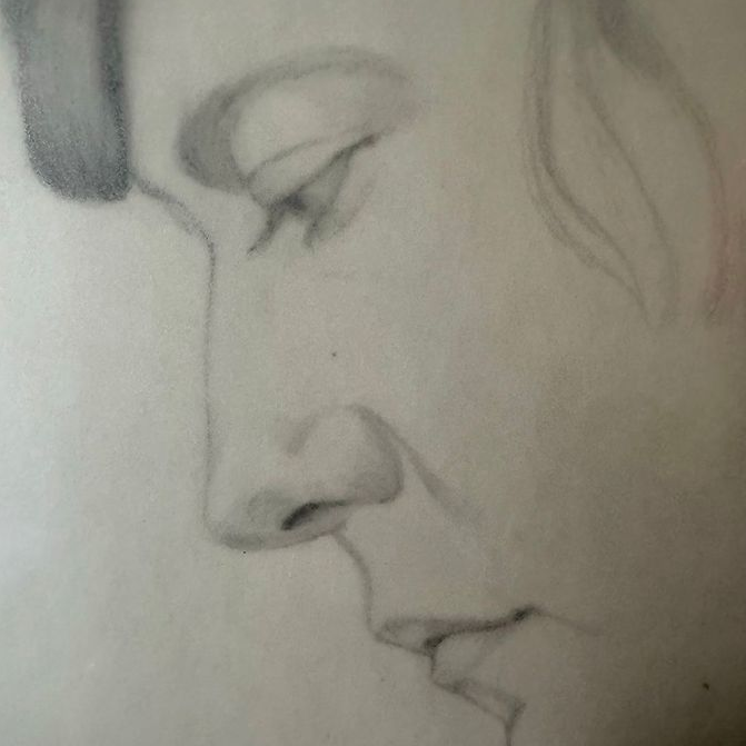 Head of a Woman Vintage Illustration