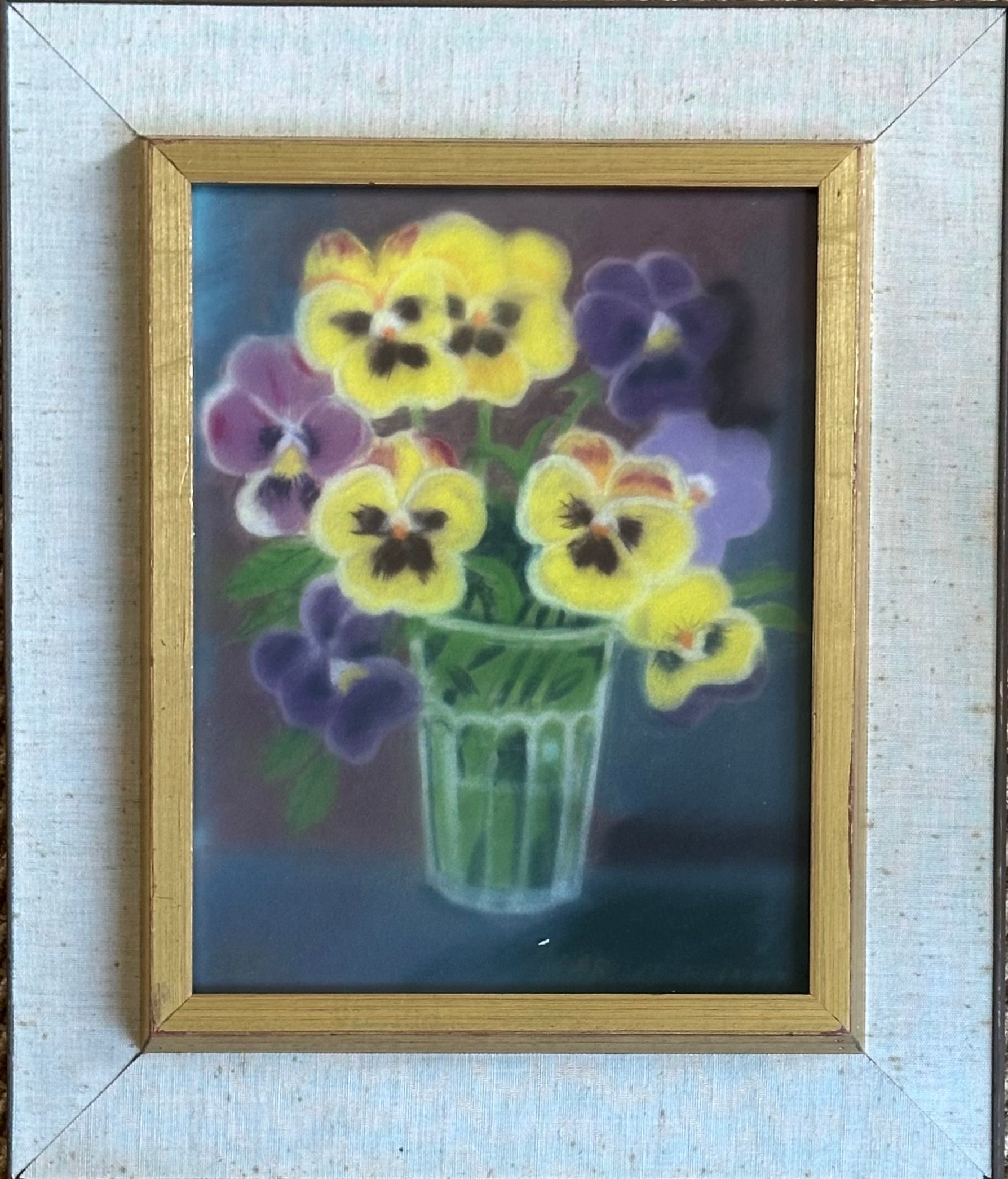 Pansies in Glass