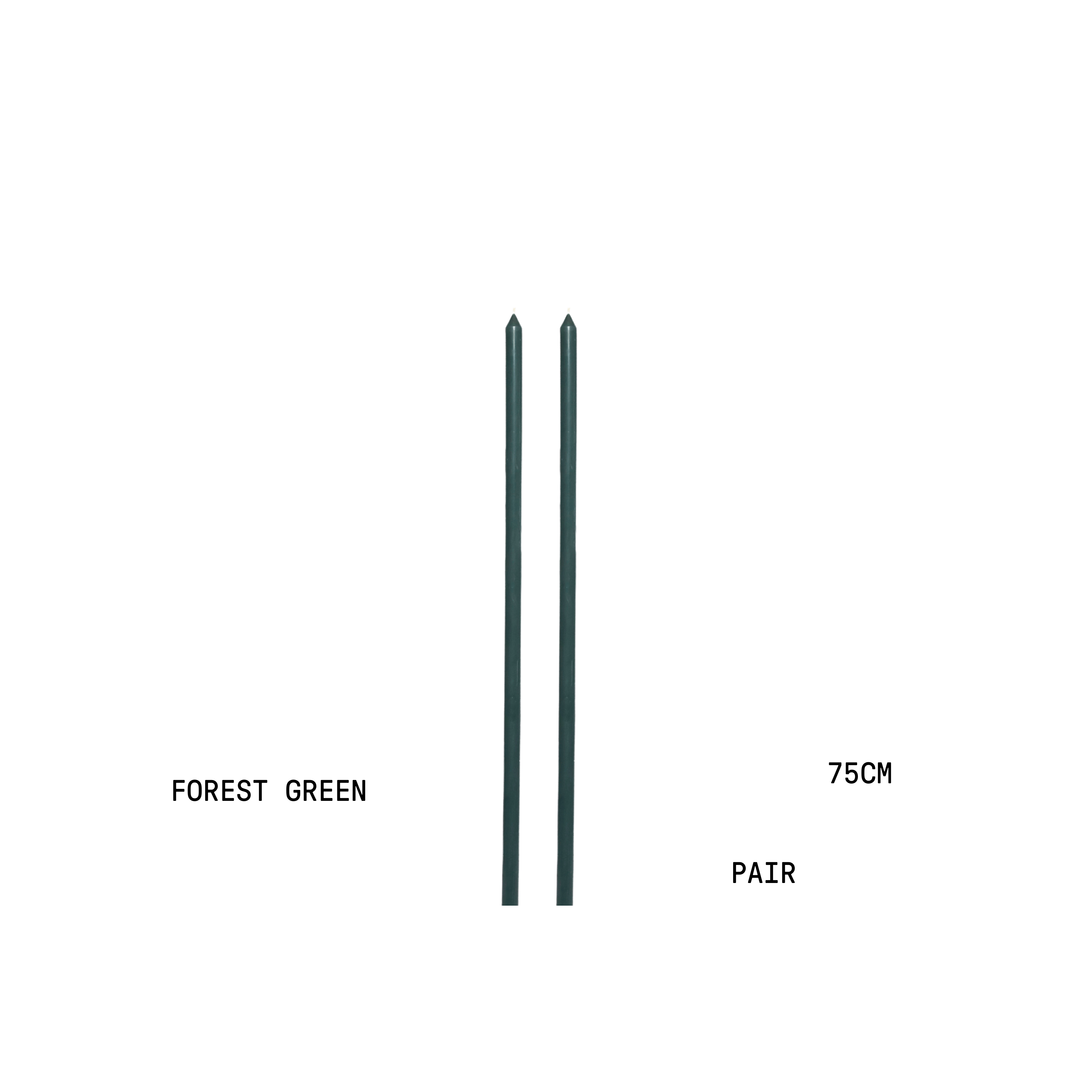 Forest Green Tapered Candle Pair