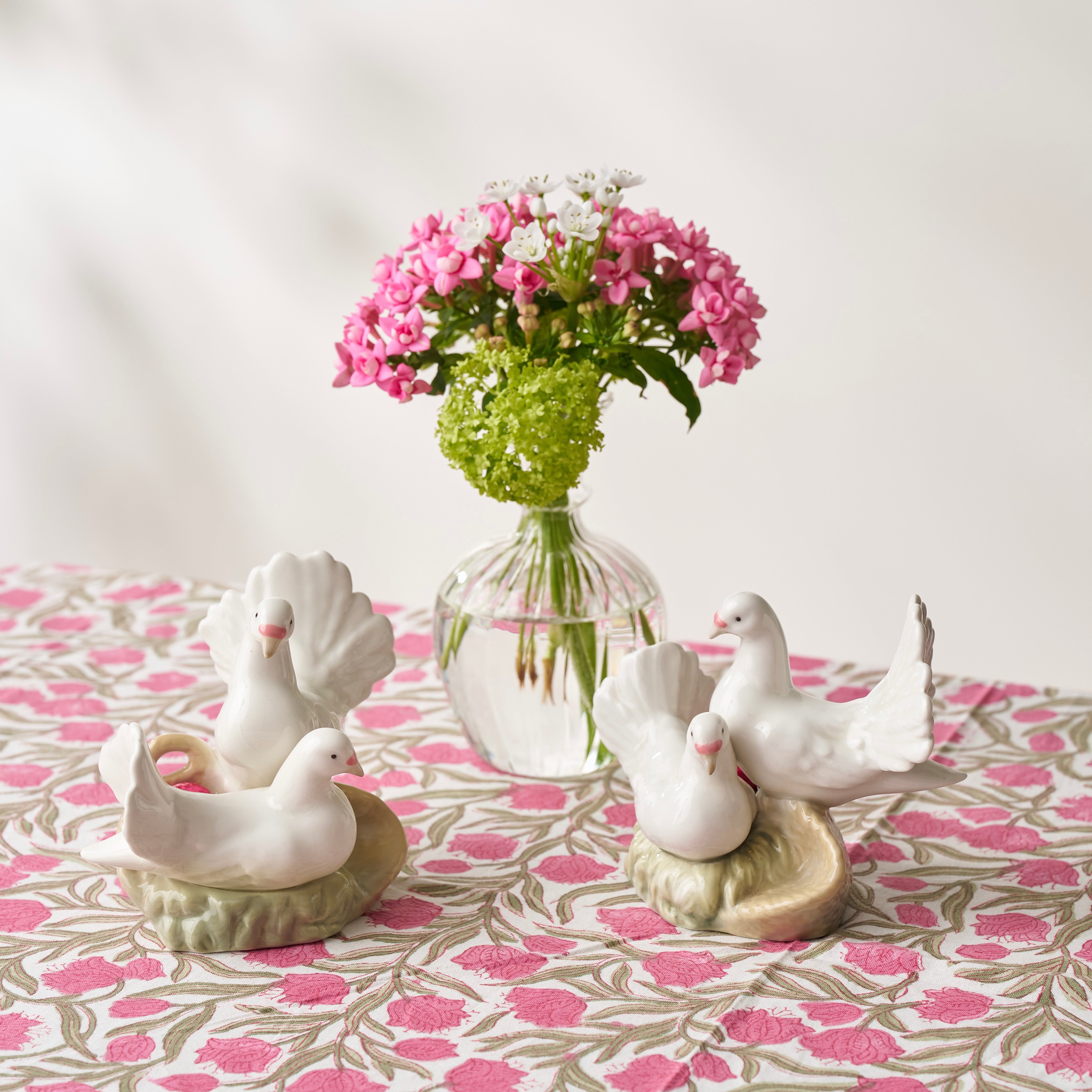 Vintage White Ceramic Doves  (Sold as a Set of Two)
