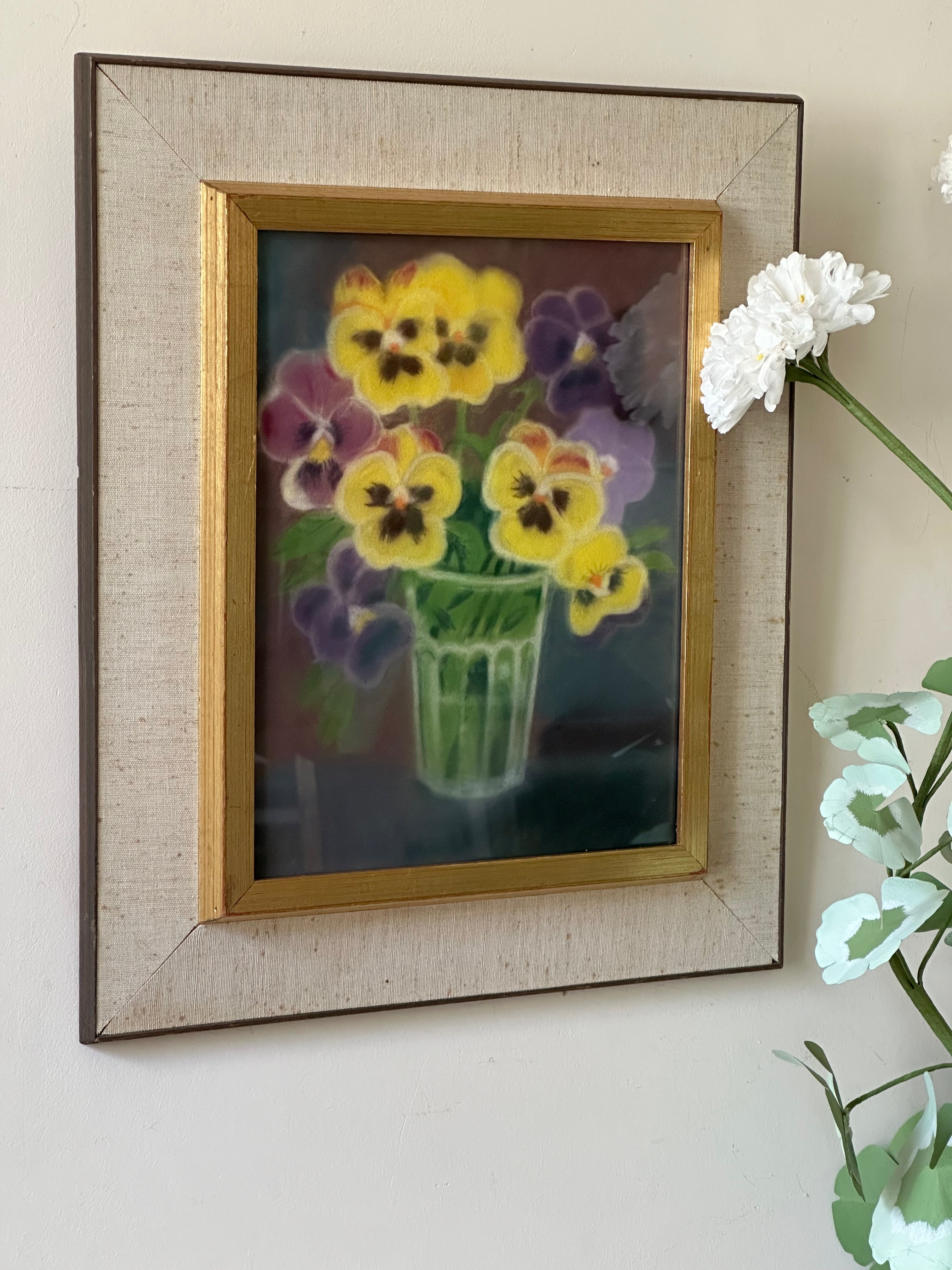 Pansies in Glass