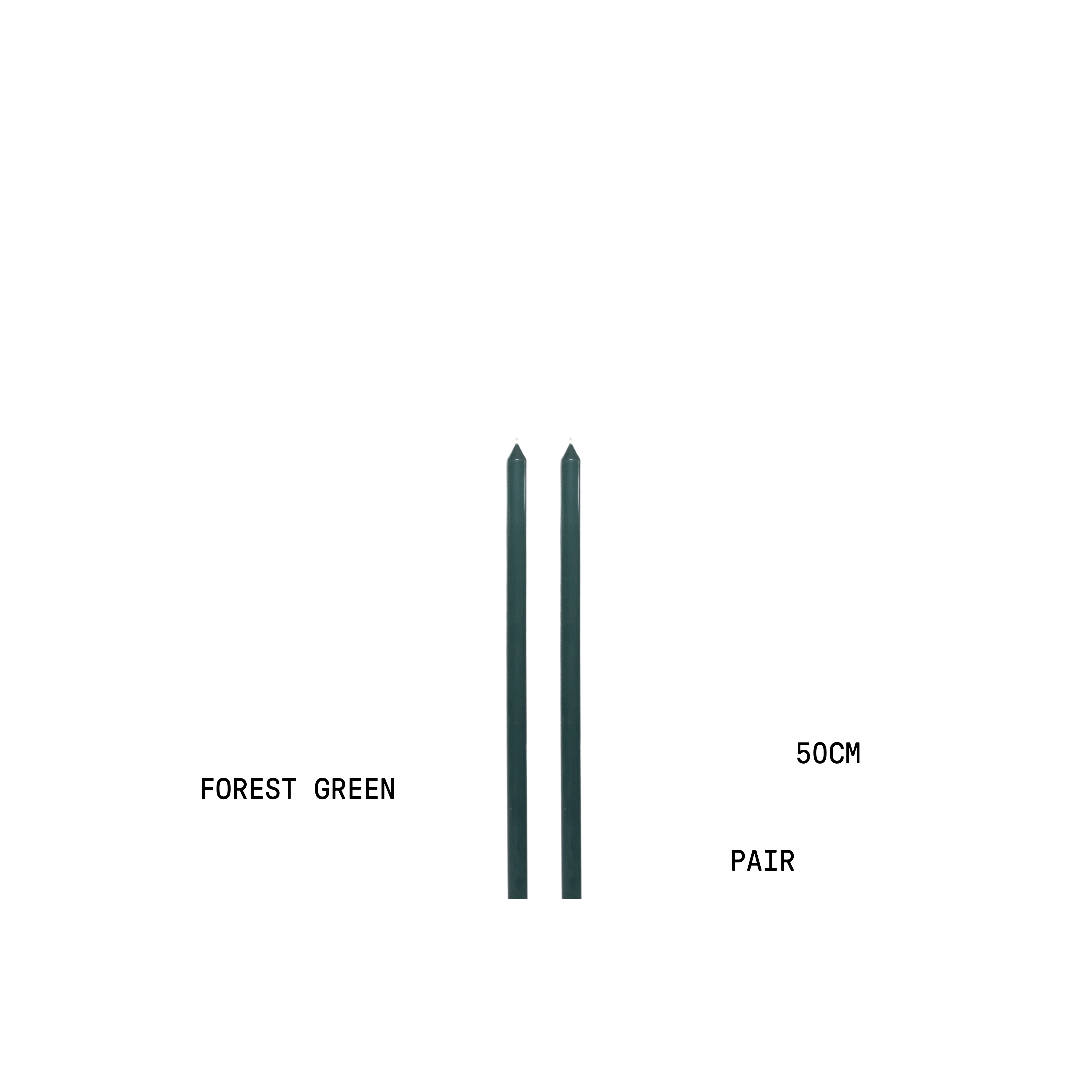 Forest Green Tapered Candle Pair