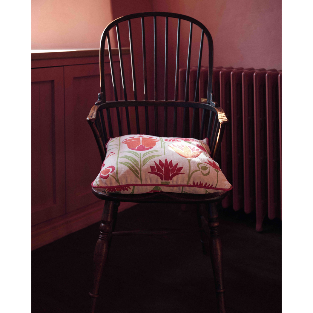 Lotus Cushion (orange and magenta)