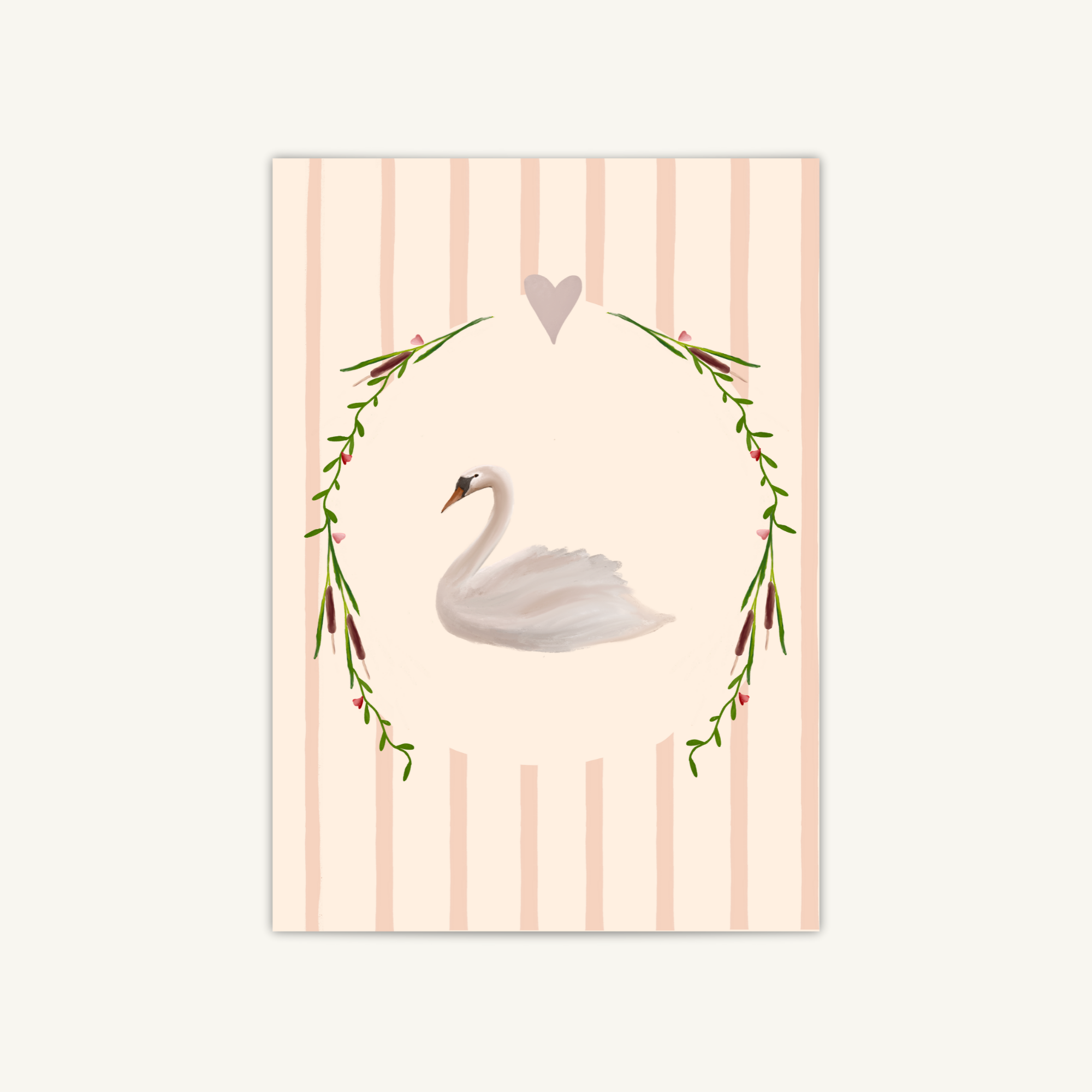 Swan Love Art Print
