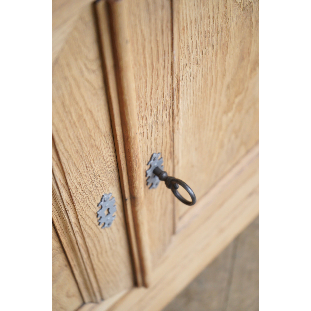 French Stripped Oak Cabinet