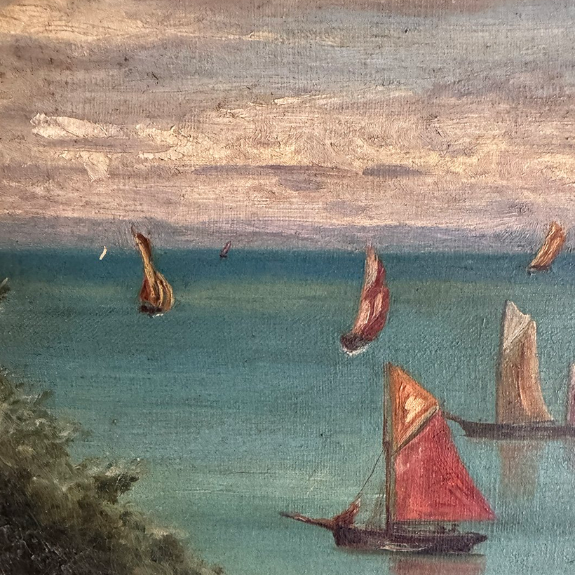 Sailboats Oil Painting