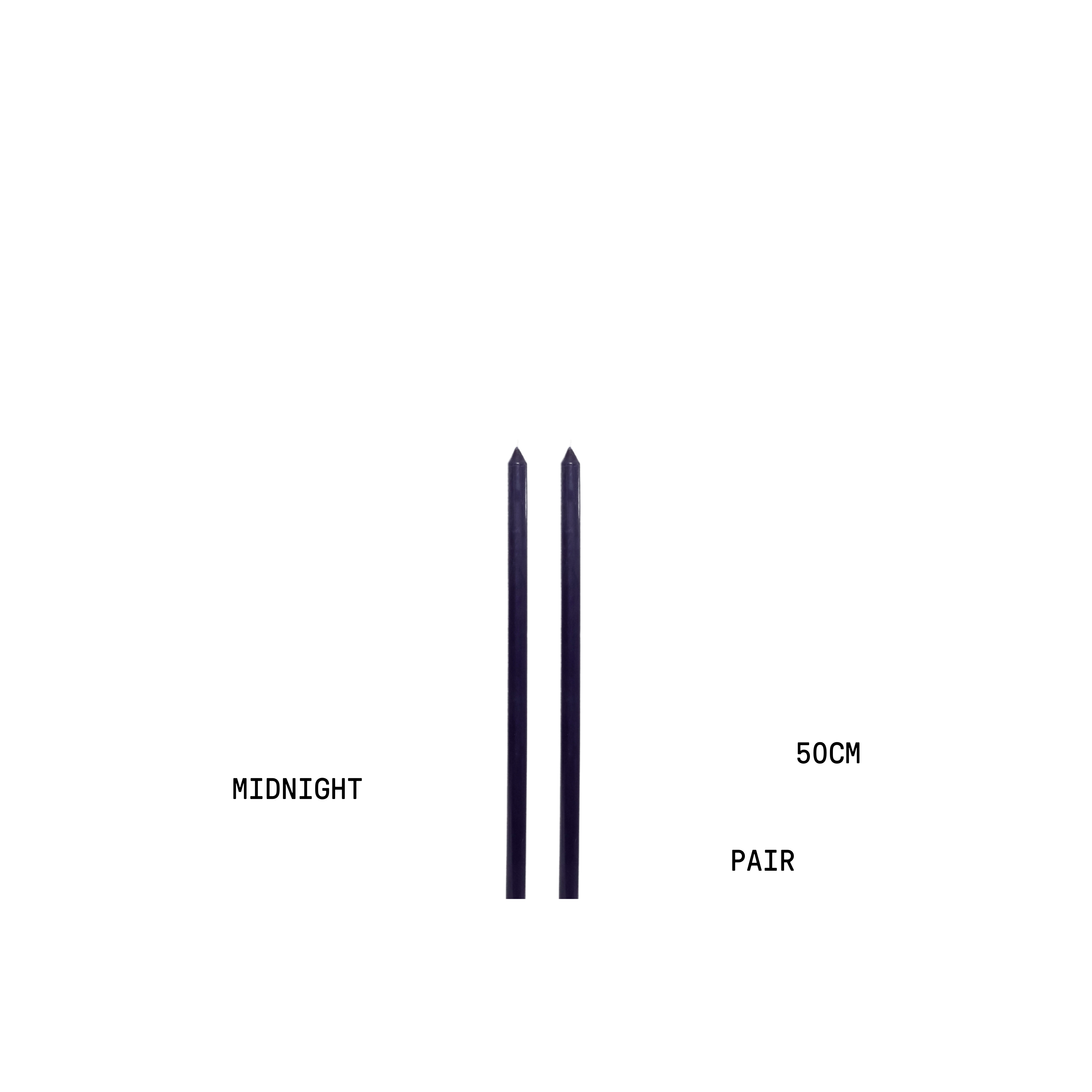 Midnight Tapered Candle Pair