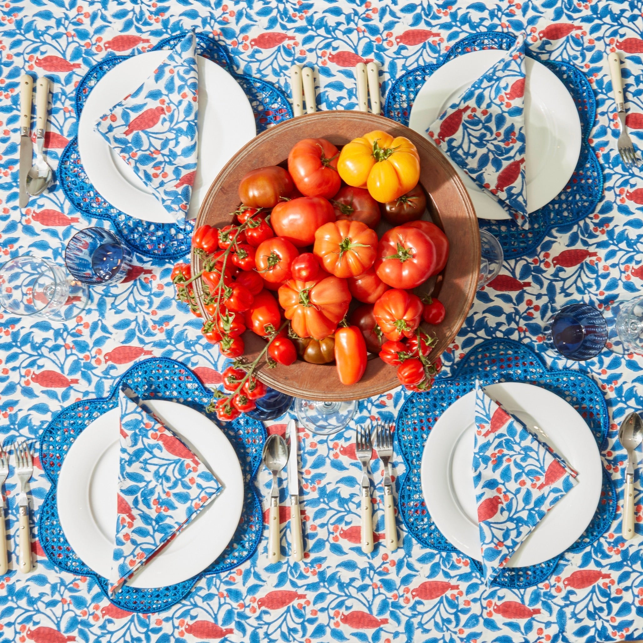 Blue Woven Clouds Placemats (Set of 4)
