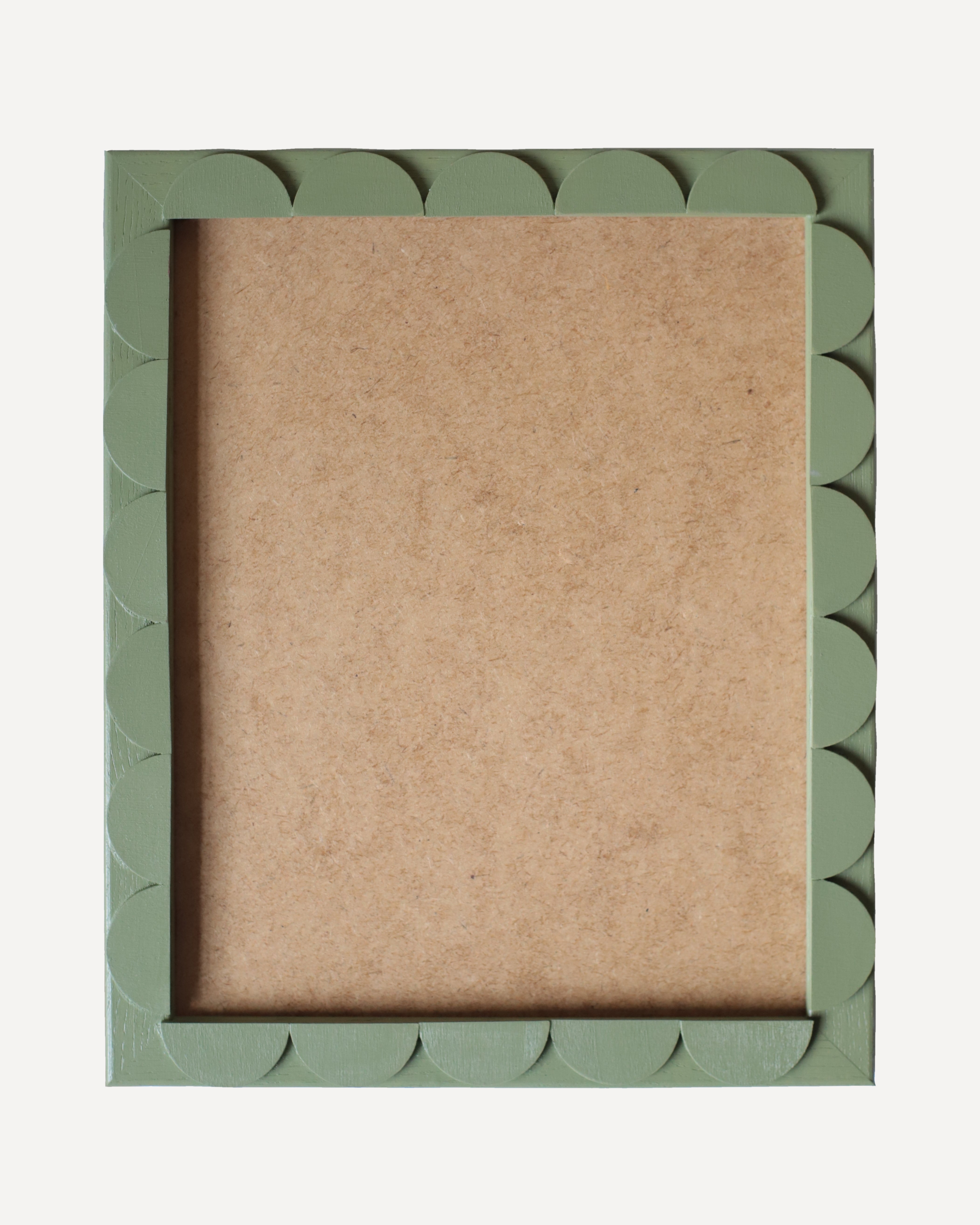 Sage Green Stained Scallop Frame